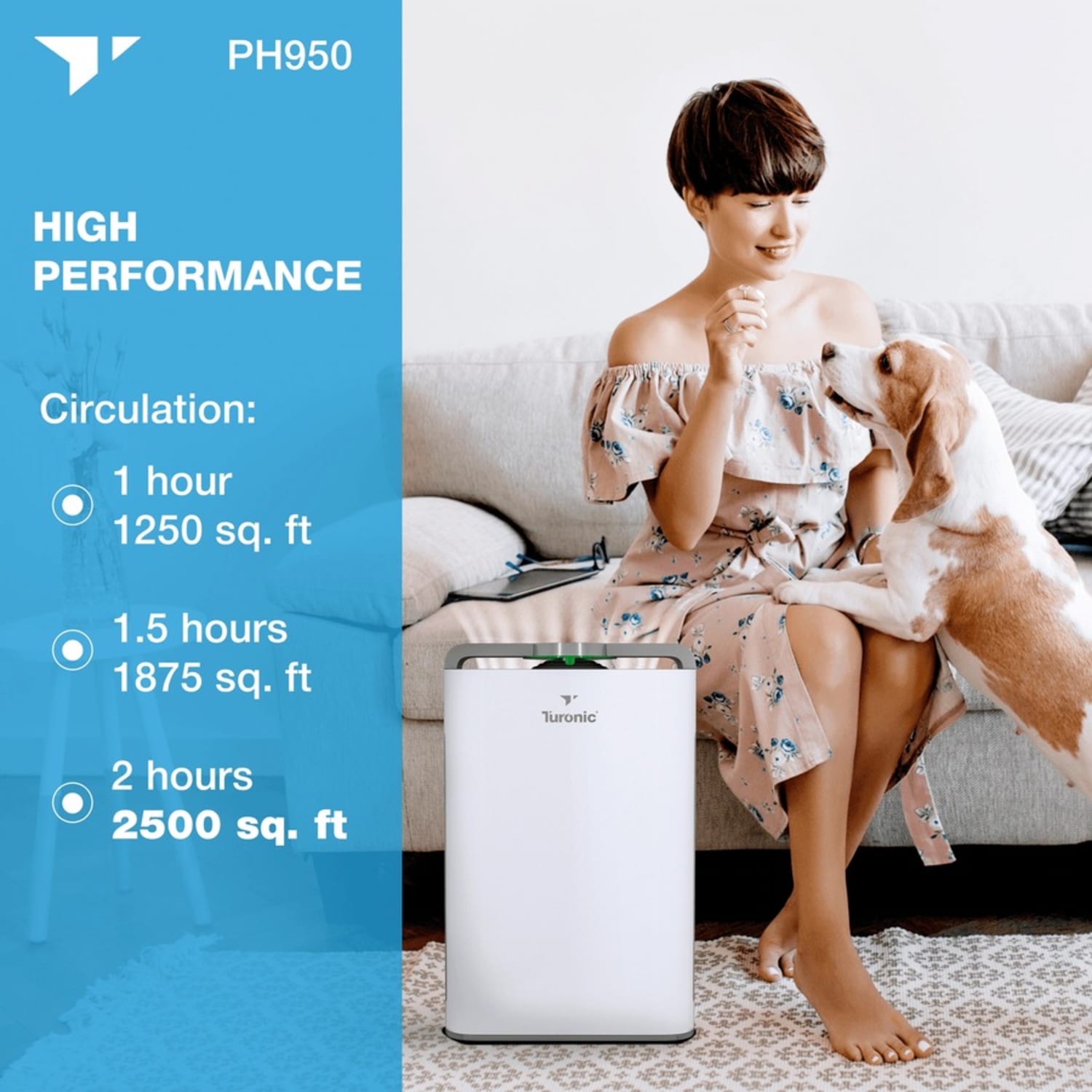 Turonic PH950 - Air Purifier And Humidifier Combo, Large Room Air Cleaner  - PH950 - Image 3