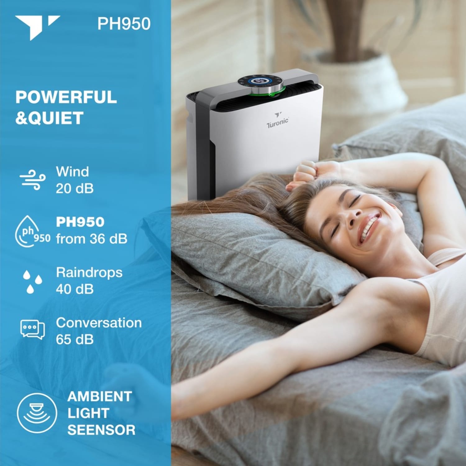 Turonic PH950 - Air Purifier And Humidifier Combo, Large Room Air Cleaner  - PH950 - Image 6