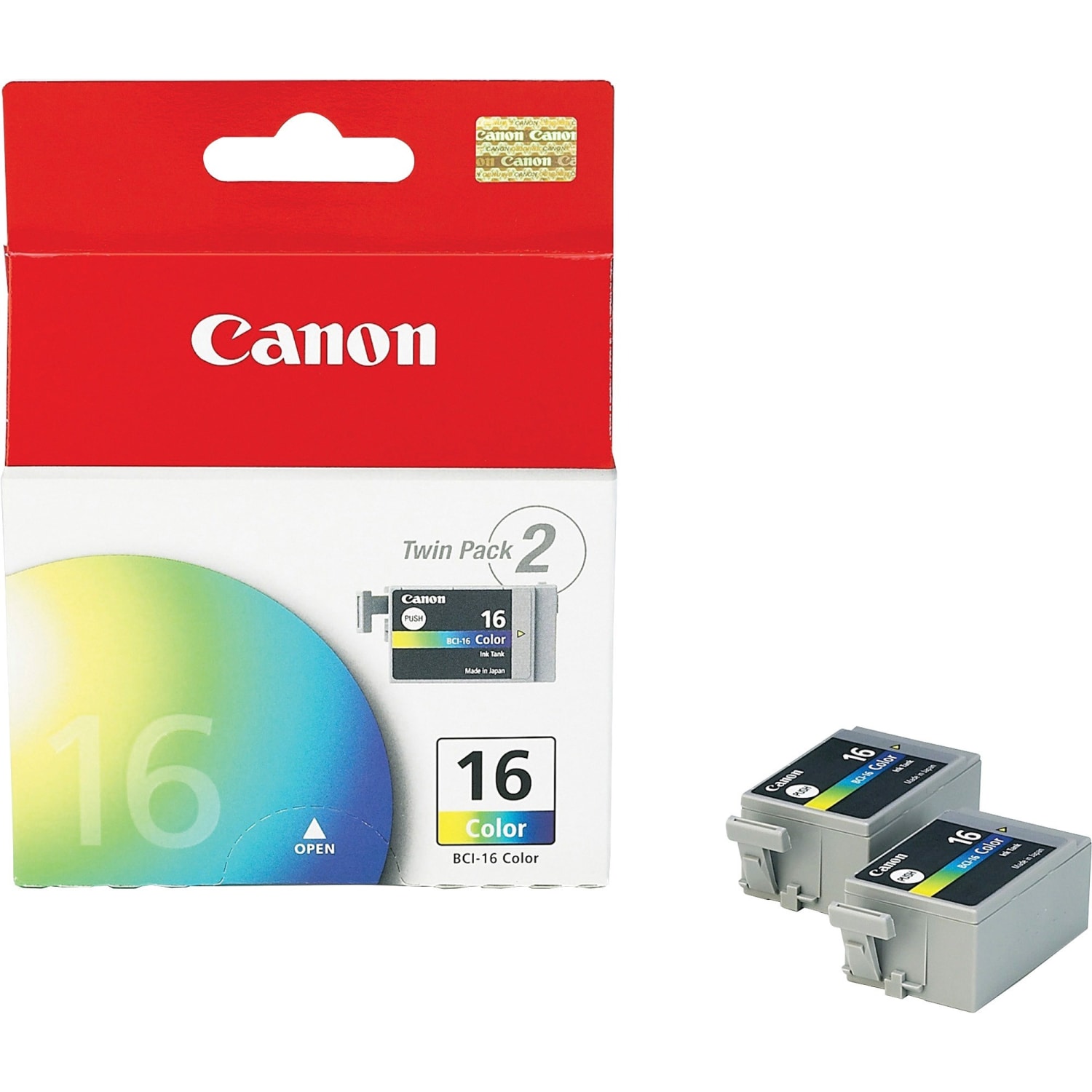 Canon BCI-16 Tri-Color Ink Tanks, Pack Of 2, 9818A003 - Image 3