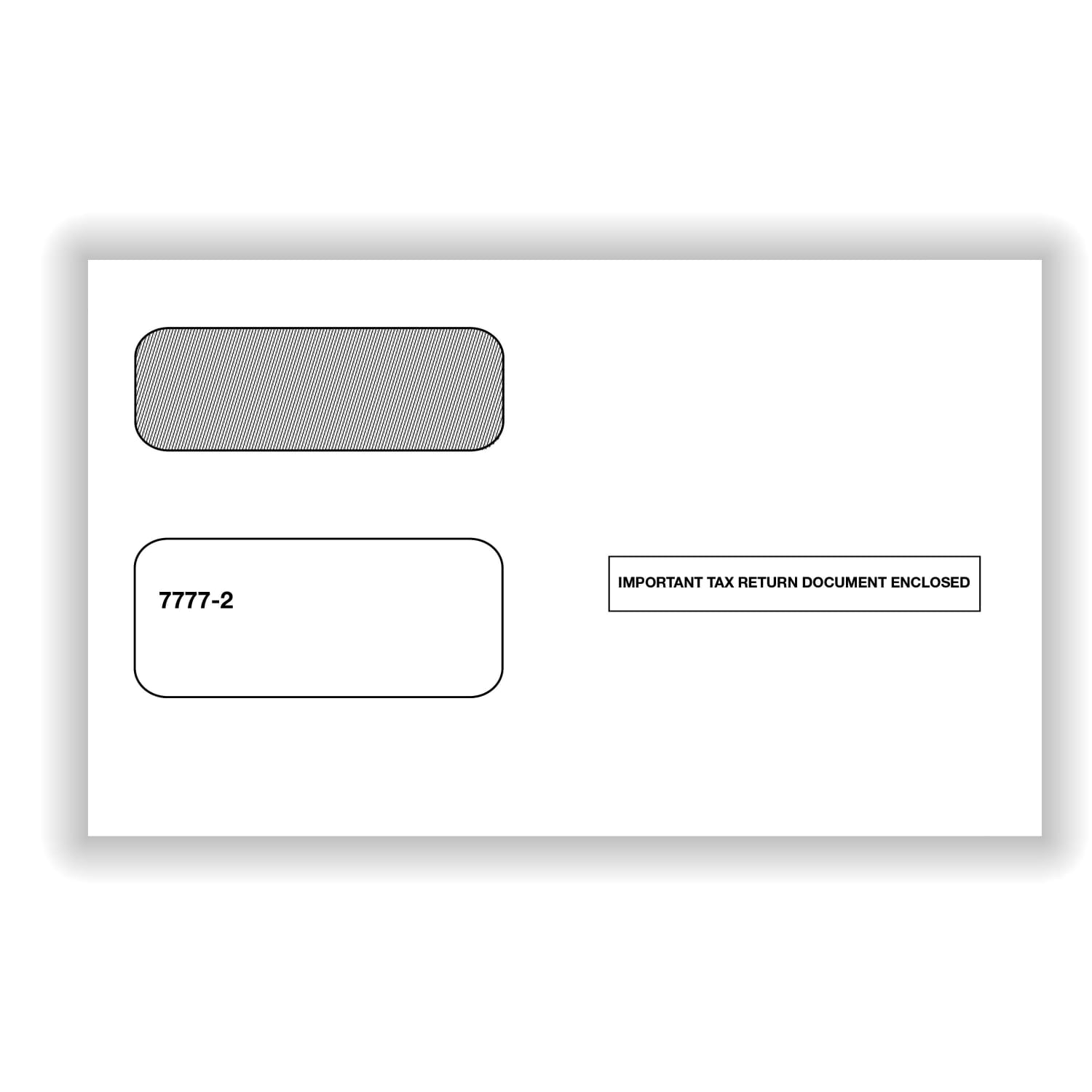 ComplyRight Double-Window Tax Form Envelopes For Laser And Continuous 1099 Forms, 5-5/8in x 9in, Self-Seal, White, Pack Of 50 Envelopes