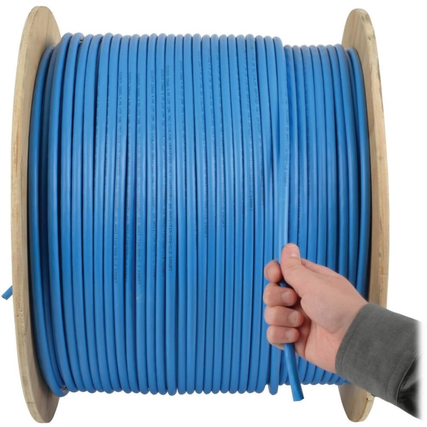 Eaton Tripp Lite Series Cat5e 350 MHz Solid Core (UTP) PVC Bulk Ethernet Cable - Blue, 1000 ft. (304.8 m), TAA - N02201KBL - Image 3