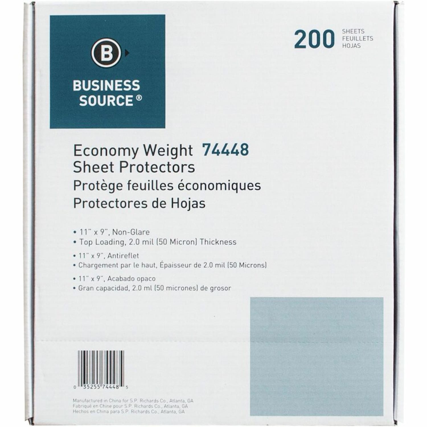 Business Source Economy Weight Sheet Protectors - 11inx9inx 2 mil Thickness -  - 74448 - Image 6
