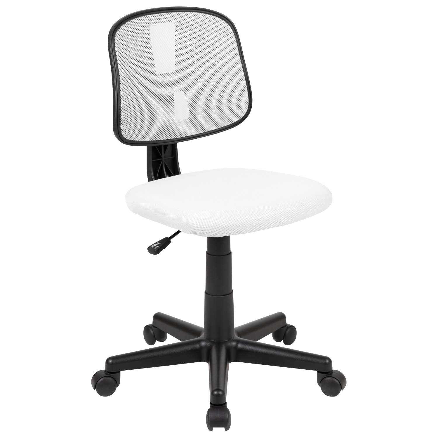 Flash Furniture Flash Fundamentals Mesh MidBack Swivel Task Office Chair With Pivot Back WhiteBlack PopularChairscom Flash Furniture Flash Fundamentals Mesh Mid Back Swivel Task Office Chair With Pivot Back WhiteBlack PopularChairscom