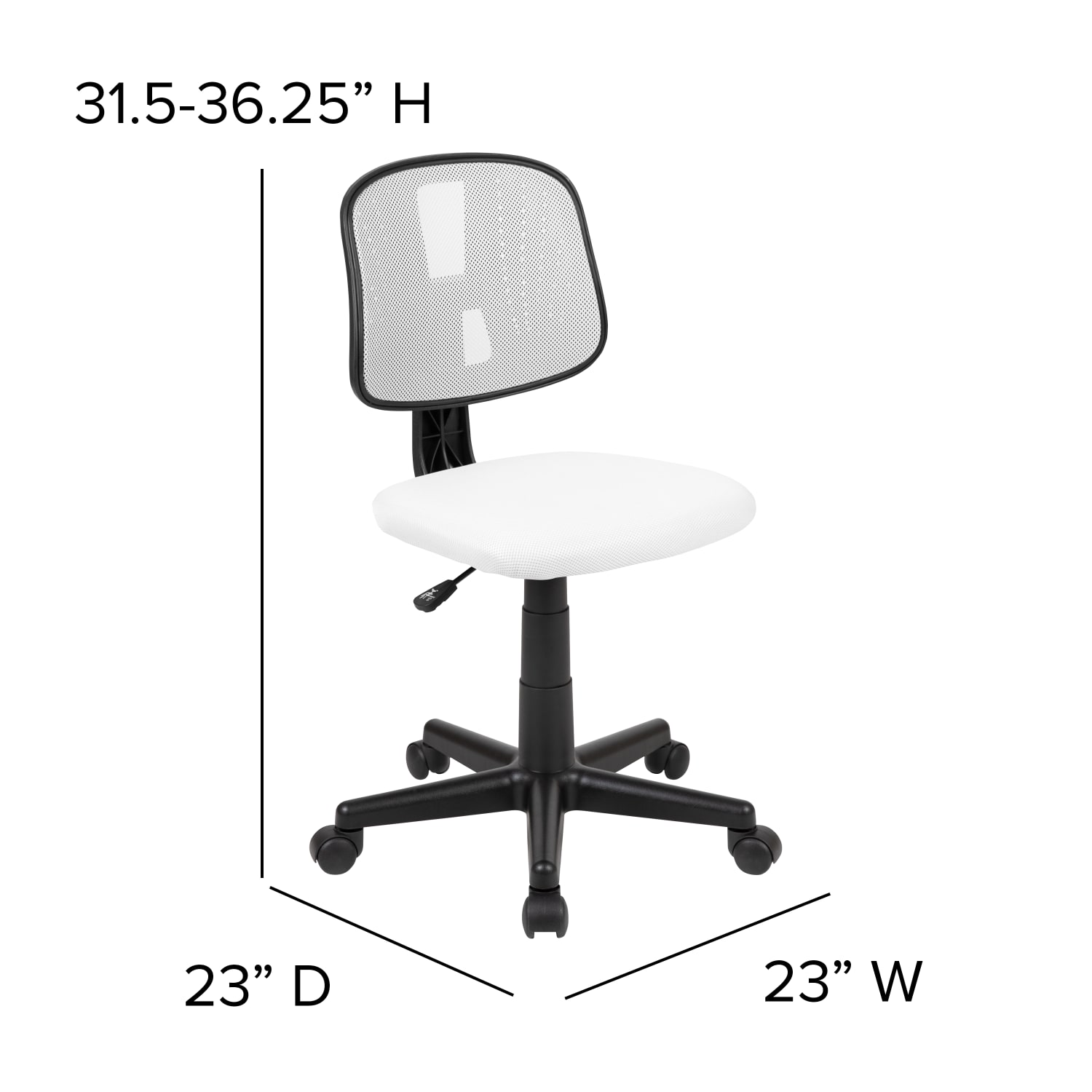 Flash Furniture Flash Fundamentals Mesh MidBack Swivel Task Office Chair With Pivot Back WhiteBlack PopularChairscom Flash Furniture Flash Fundamentals Mesh Mid Back Swivel Task Office Chair With Pivot Back WhiteBlack PopularChairscom