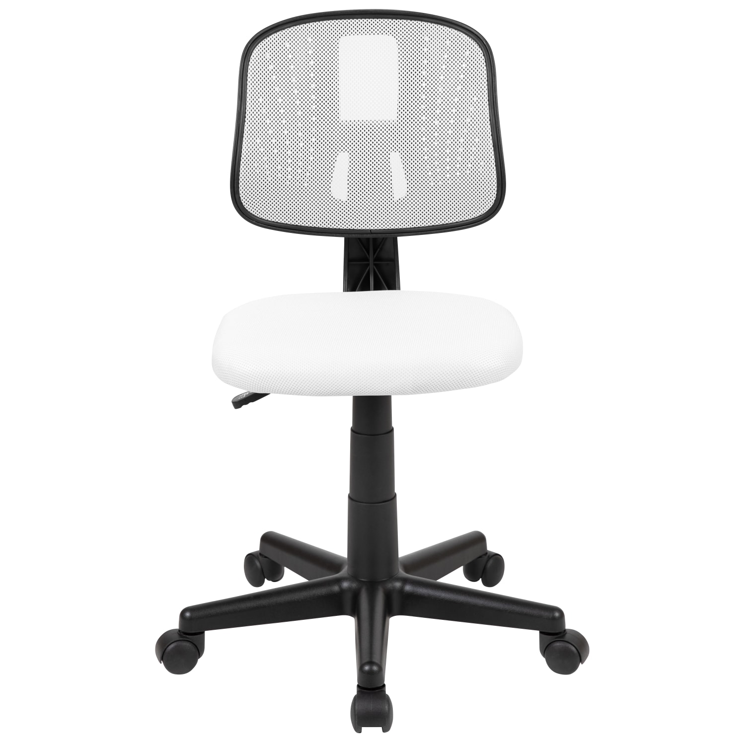 Flash Furniture Flash Fundamentals Mesh MidBack Swivel Task Office Chair With Pivot Back WhiteBlack PopularChairscom Flash Furniture Flash Fundamentals Mesh Mid Back Swivel Task Office Chair With Pivot Back WhiteBlack PopularChairscom