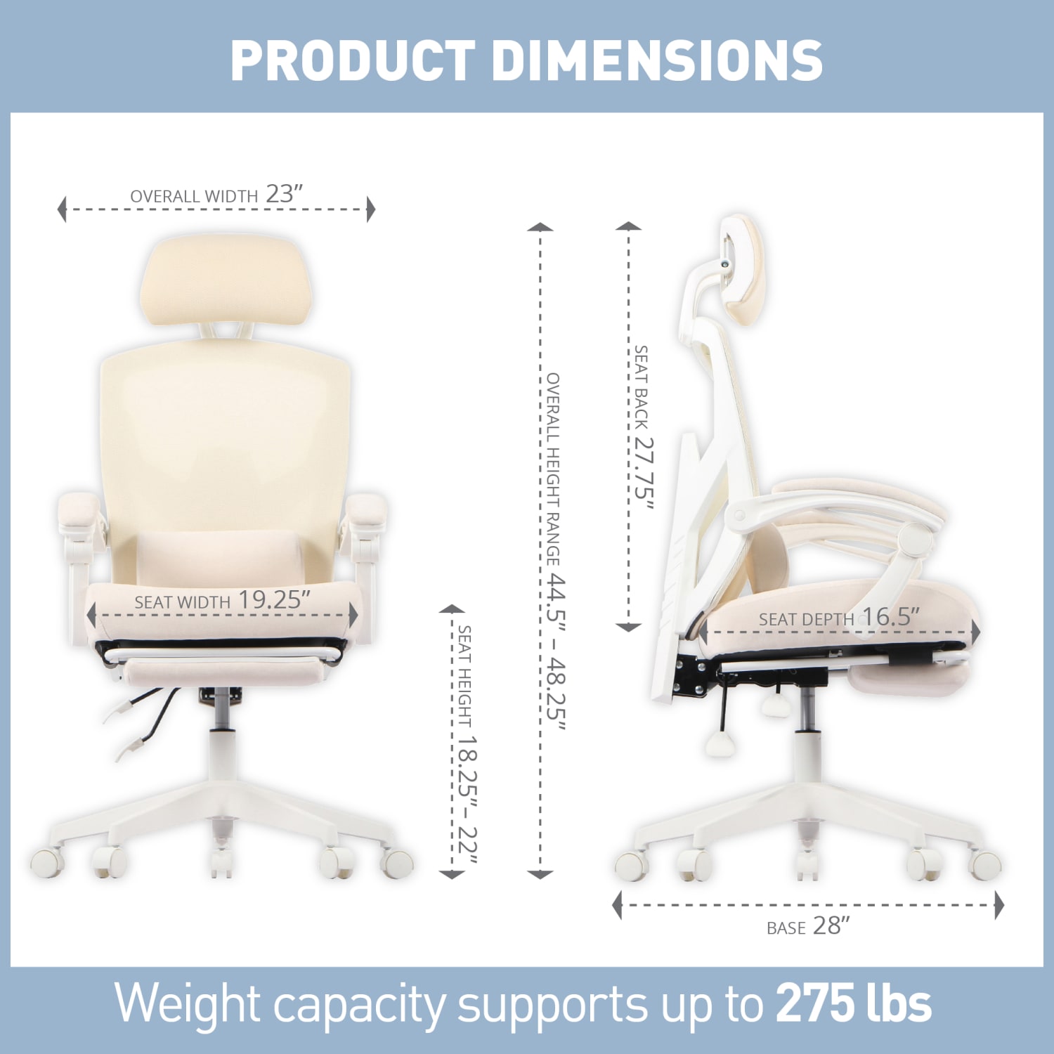 Realspace Vallori MeshFabric HighBack Chair With Retractable Footrest CreamWhite BIFMA Compliant PopularChairscom Realspace Vallori MeshFabric High Back Chair With Retractable Footrest CreamWhite BIFMA Compliant PopularChairscom