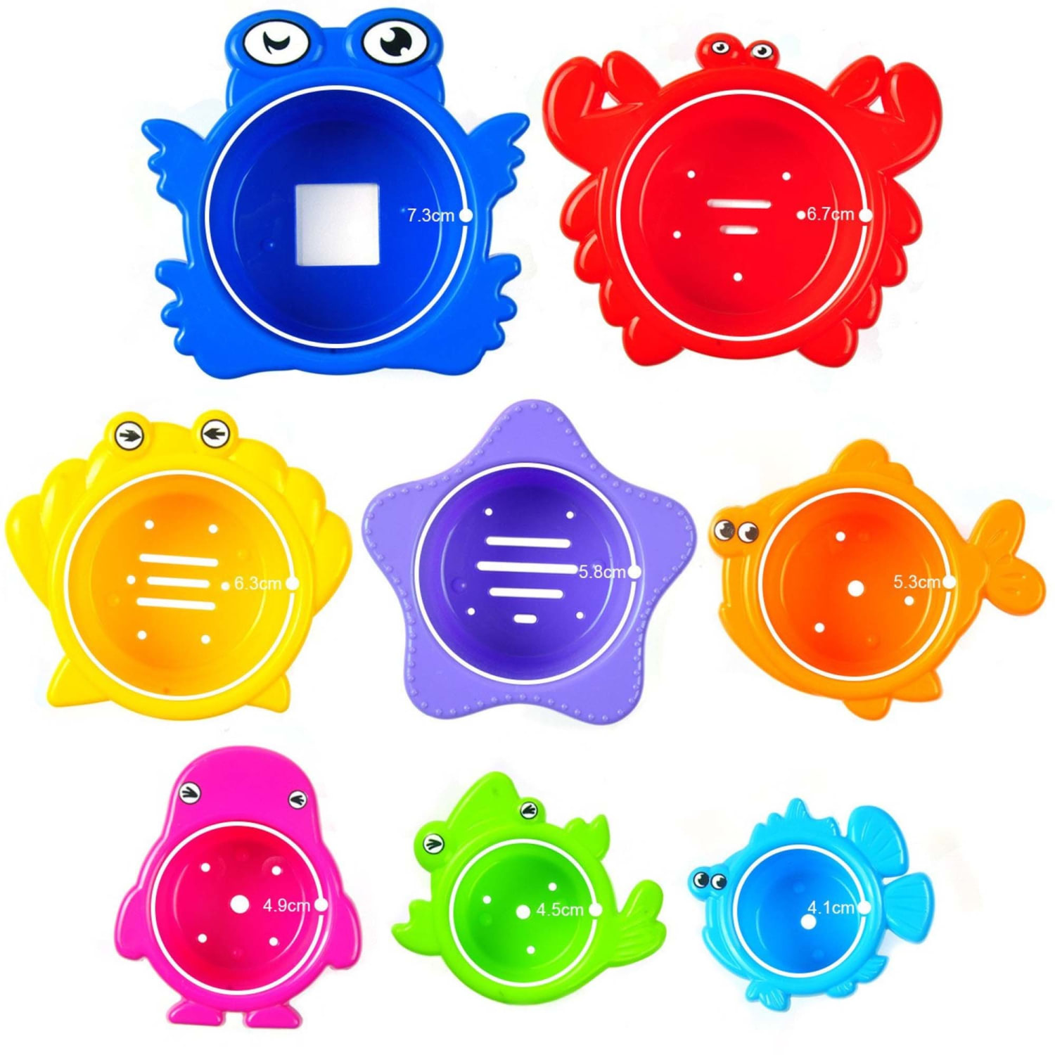 Extasticks Beautiful Colored Stacking Cups With Sea Animals - Image 3