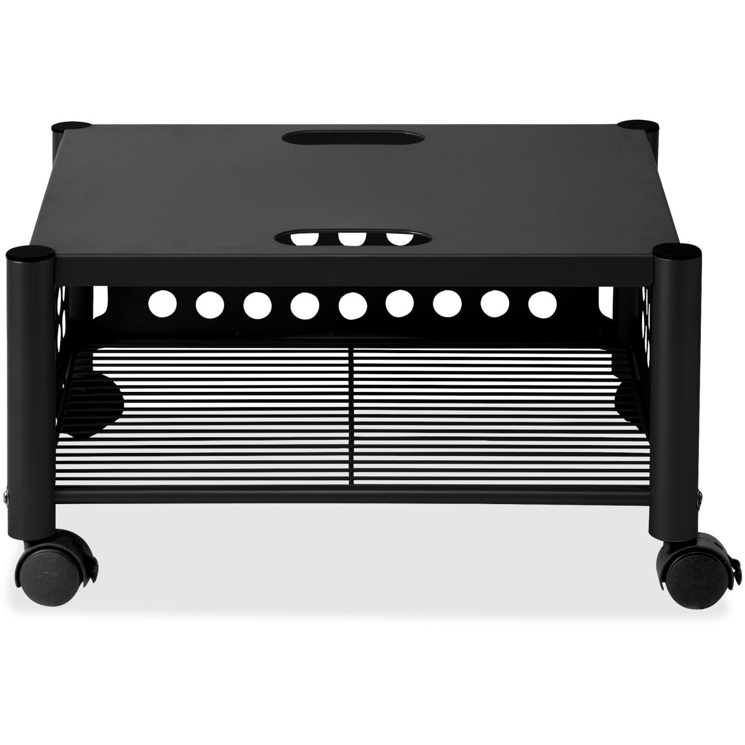 Vertiflex Steel Underdesk Machine Stand, 11 1/2inH x 21 1/2inW x 17 7/8inD, Black - Image 3