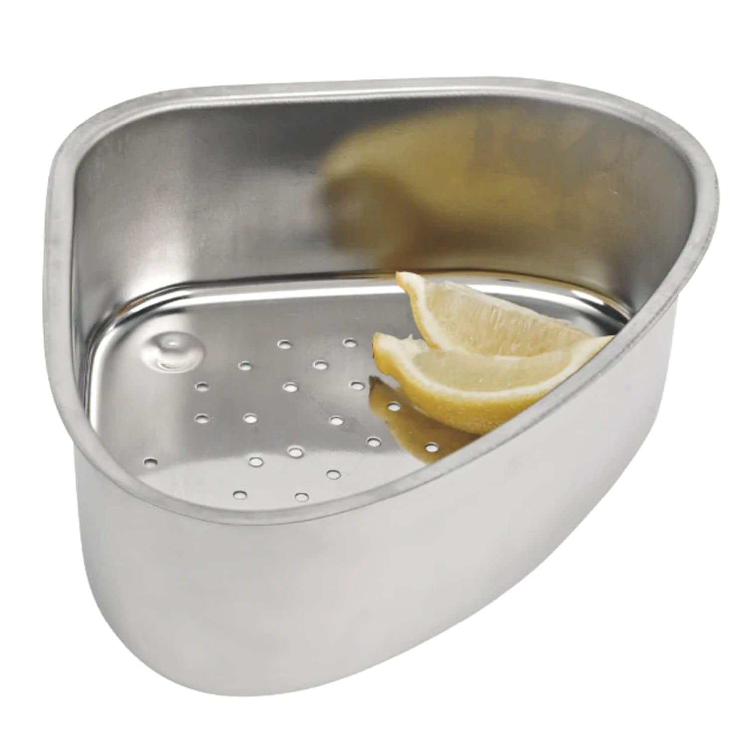 Better Houseware Stainless-Steel Corner Sink Strainer, 3-1/4inH x 8inW x 9-1/2inD, Silver - Image 3
