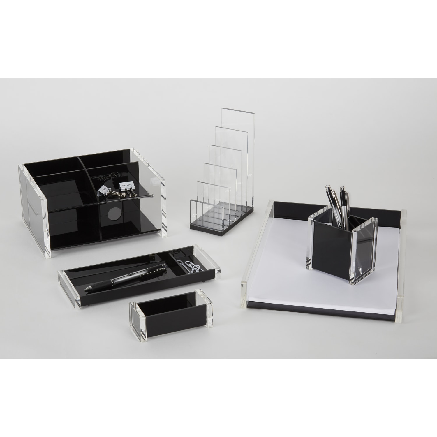 Realspace Black Acrylic Paper Tray, Letter Size - Image 6