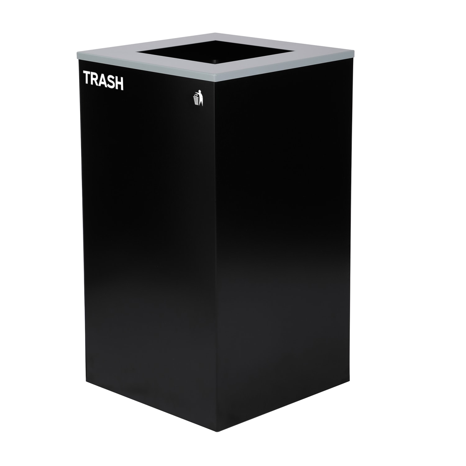 Alpine Industries Stainless-Steel Open Top Recycling And Trash Can Set, 29 Gallons Black/Blue, Set Of 2 Trash Cans - ALP4450-BLK-KIT6 - Image 5