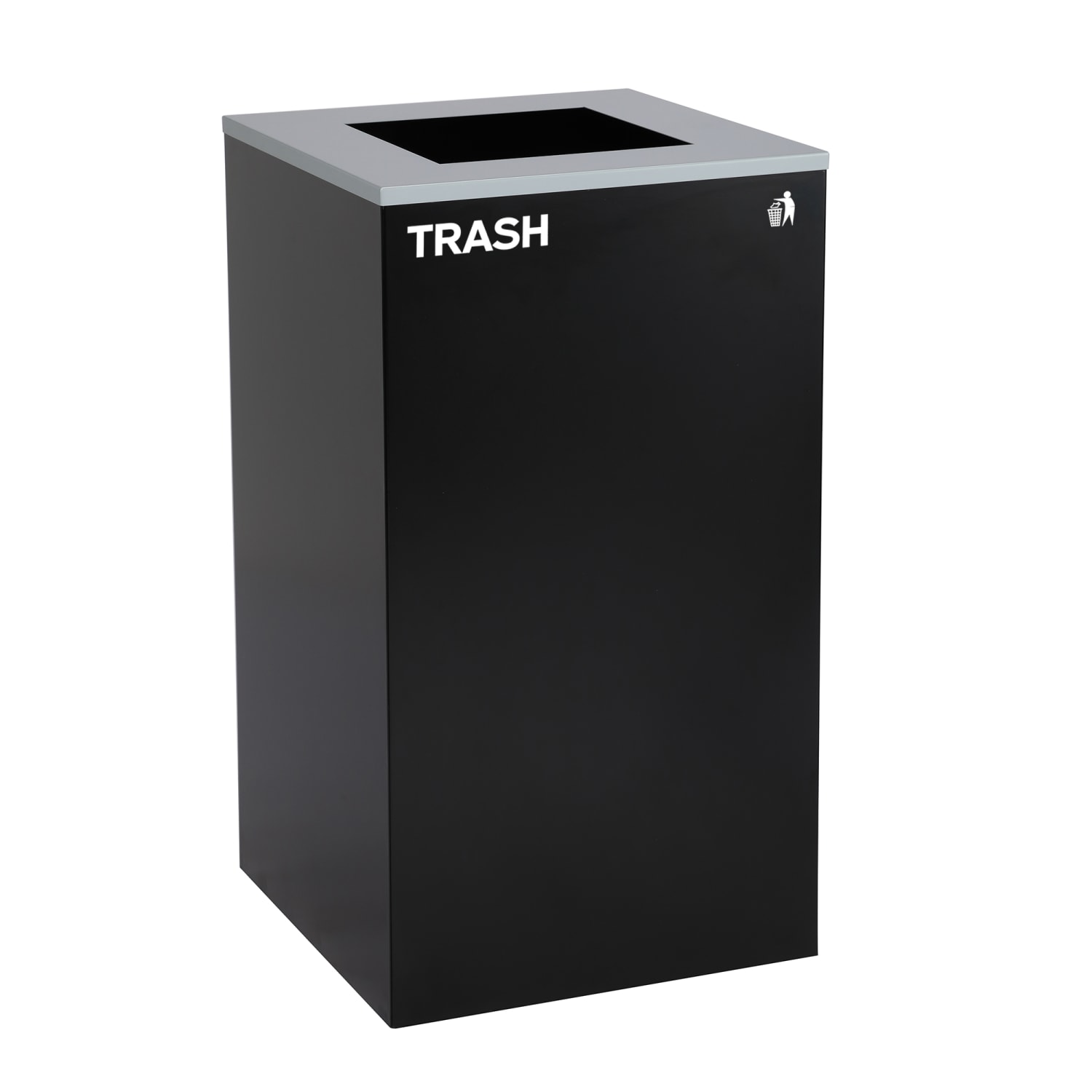 Alpine Industries Stainless-Steel Open Top Recycling And Trash Can Set, 29 Gallons Black/Blue, Set Of 2 Trash Cans - ALP4450-BLK-KIT6 - Image 6