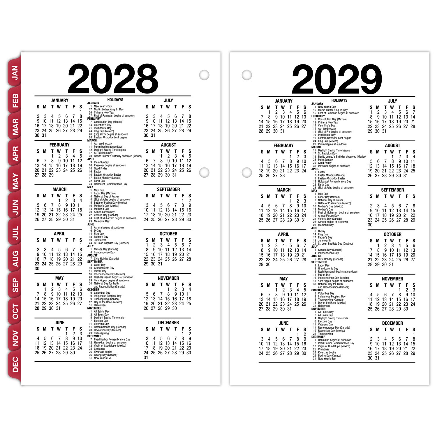AT-A-GLANCE 2027 Daily Loose-Leaf Desk Calendar Refill with Monthly Tabs, Standard, 3 1/2in x 6in - Image 6