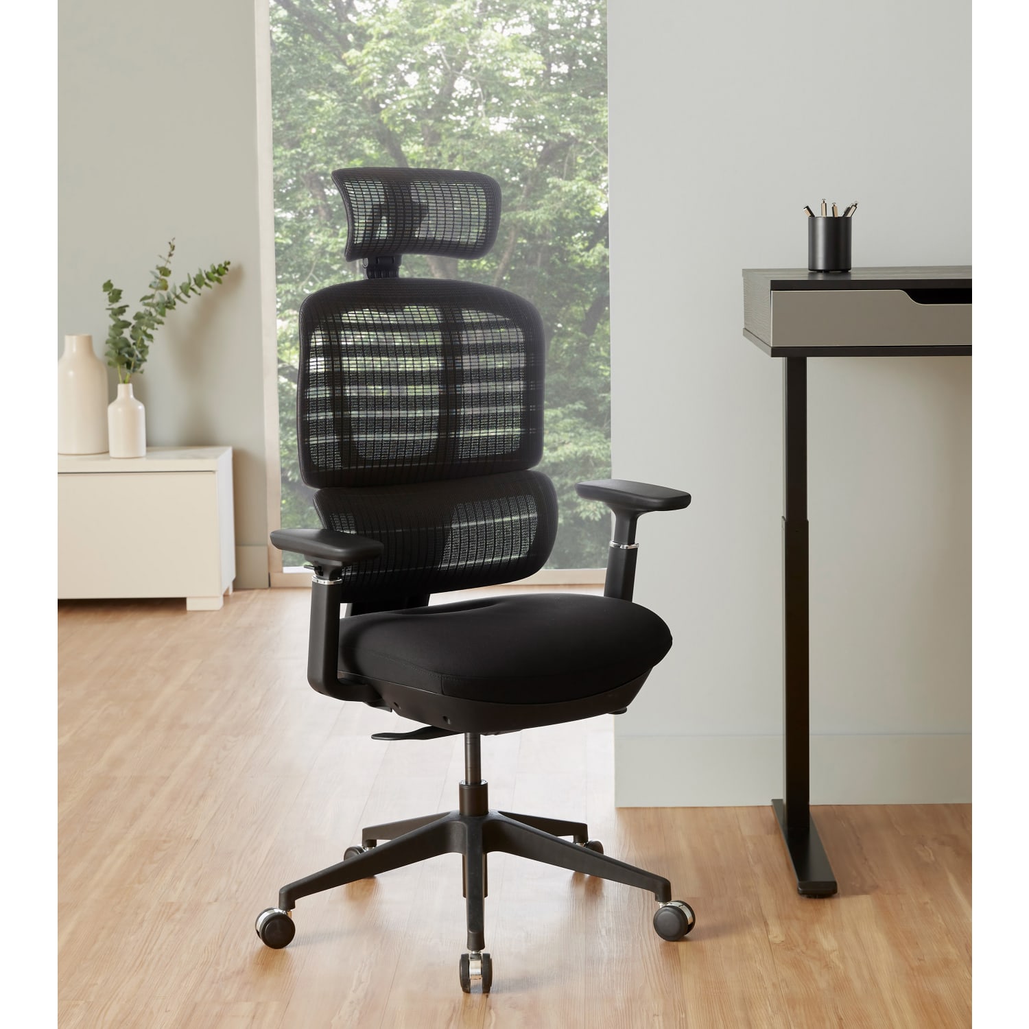 WorkPro Momentum Ergonomic MeshMesh Active High Back Office Chair BlackBlack BIFMA Compliant PopularChairscom