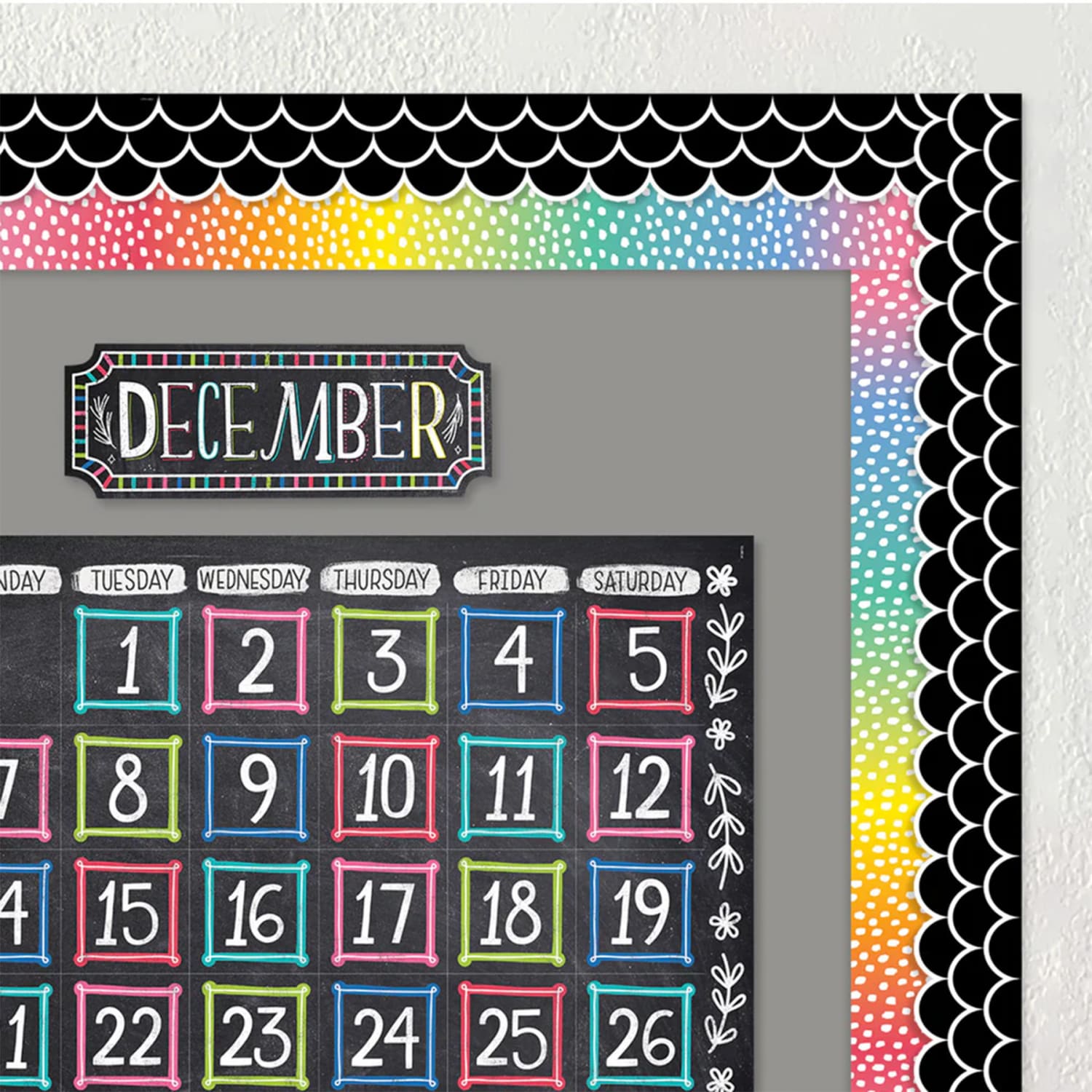 Creative Teaching Press EZ Border, 3in x 24in Strips, Core Decor Messy Dots on Rainbow, 48 Feet Per Pack, Set Of 3 Packs - Image 5