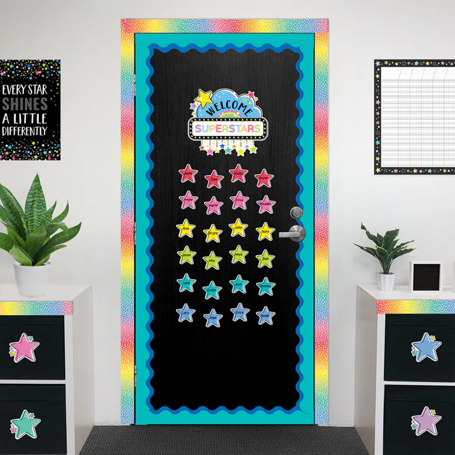 Creative Teaching Press EZ Border, 3in x 24in Strips, Core Decor Messy Dots on Rainbow, 48 Feet Per Pack, Set Of 3 Packs - Image 6