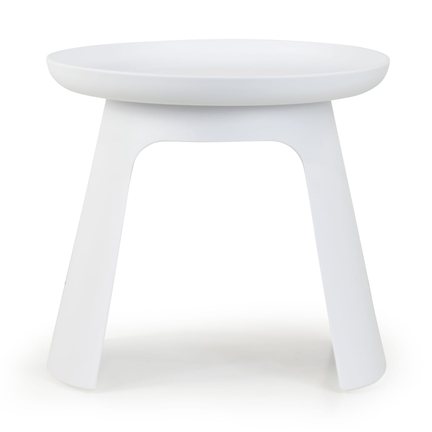 Glamour Home Balius Plastic Round End Table, 18-1/4inH x 19-1/2inW x 19-1/2inD, White - Image 5