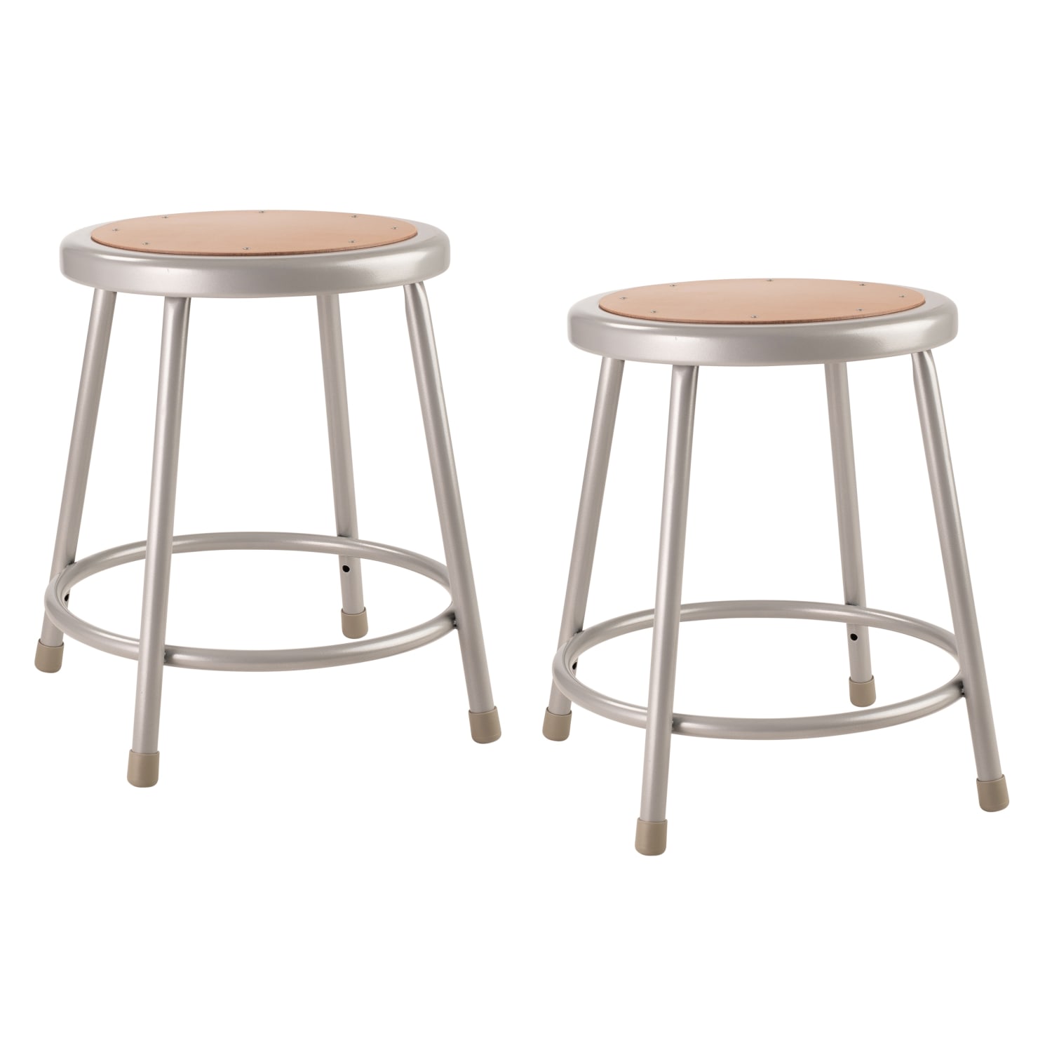 National Public Seating Hardboard Science Stools, 18inH, Brown/Gray, Pack Of 2 Stools