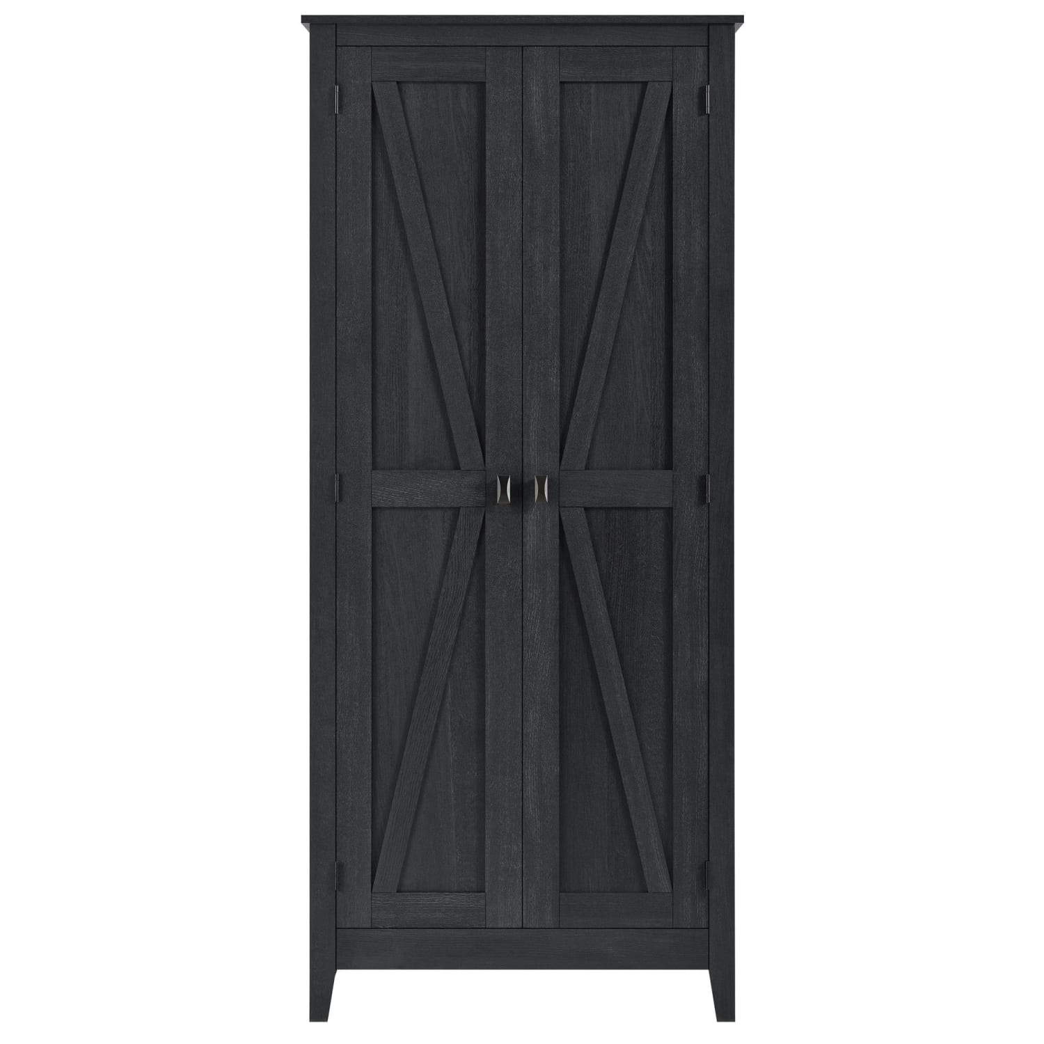 Ameriwood Home Farmington 31 1/2in Wide Storage Cabinet, 4 Shelves, Black Oak - Image 3