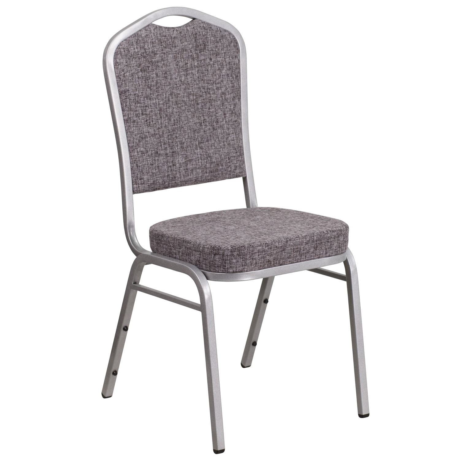 Flash Furniture HERCULES Series Crown Back Stacking Banquet Chair HerringboneSilver PopularChairscom