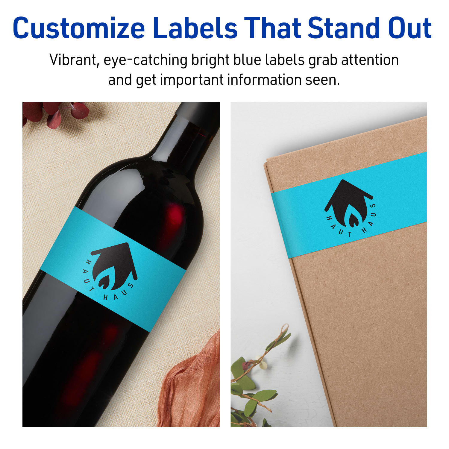 Avery Printable Labels With Sure Feed Technology, 94251-BBP10, Rectangle, 3-1/4in x 8-3/8in, Matte Bright Blue, Pack of 30 - Image 4