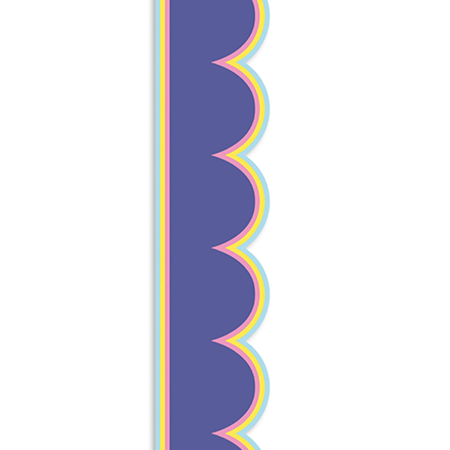 Carson Dellosa Education Scalloped Bulletin Board Borders, We Stick Together Pop of Purple, 39ft Per Pack, Set Of 6 Packs - Image 4