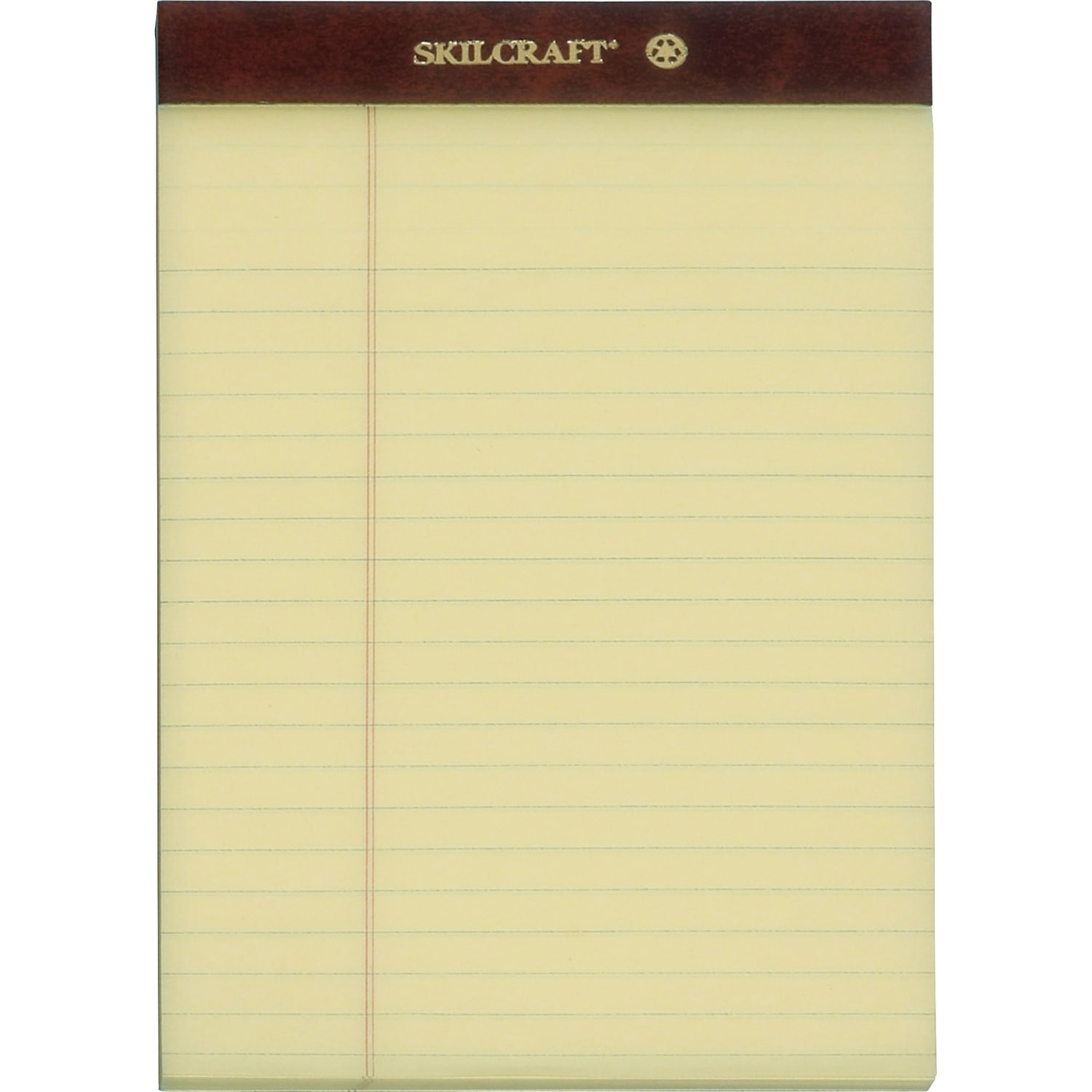 SKILCRAFT 30% Recycled Perforated Writing Pads, 5in x 8in, Yellow, Legal Ruled, Pack Of 12 (AbilityOne 7530-01-356-6726) - Image 3