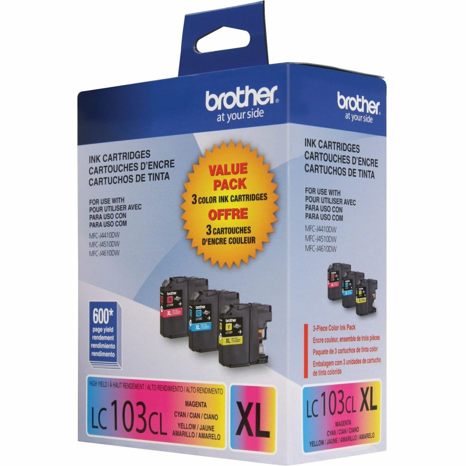 Brother LC103 Cyan, Magenta, Yellow Ink Cartridges, Pack Of 3, LC1033PKS - Image 6