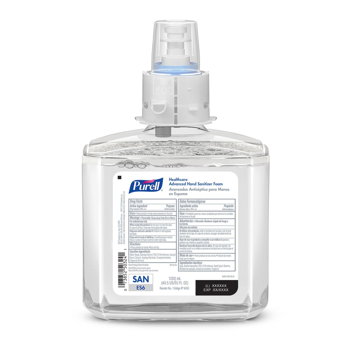 Purell Healthcare Advanced Unscented Foam Hand Sanitizer Refill, ES6, 40.58 Oz - Image 3