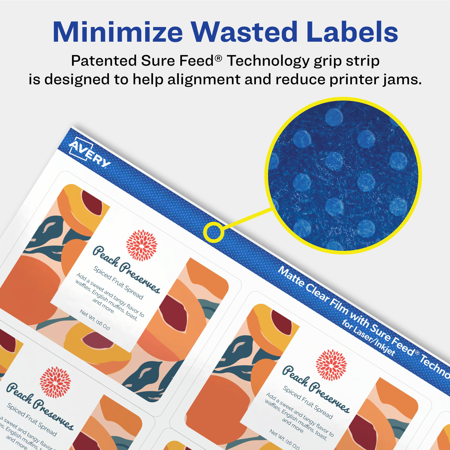 Avery Permanent Labels With Sure Feed, 94235-CMF100, Rectangle, 2in x 2-5/8in, Matte Clear, Pack Of 1,500 - Image 5
