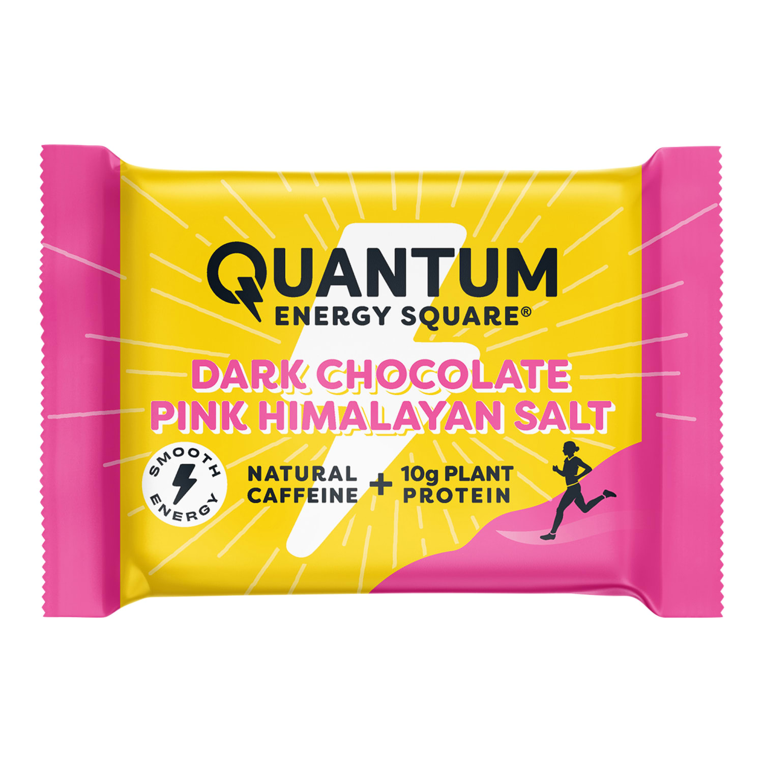 QUANTUM ENERGY SQUARE DARK CHOCOLATE PINK HIMALAYAN SALT HEALTH BARS - 16-1.69 OZ - Image 3