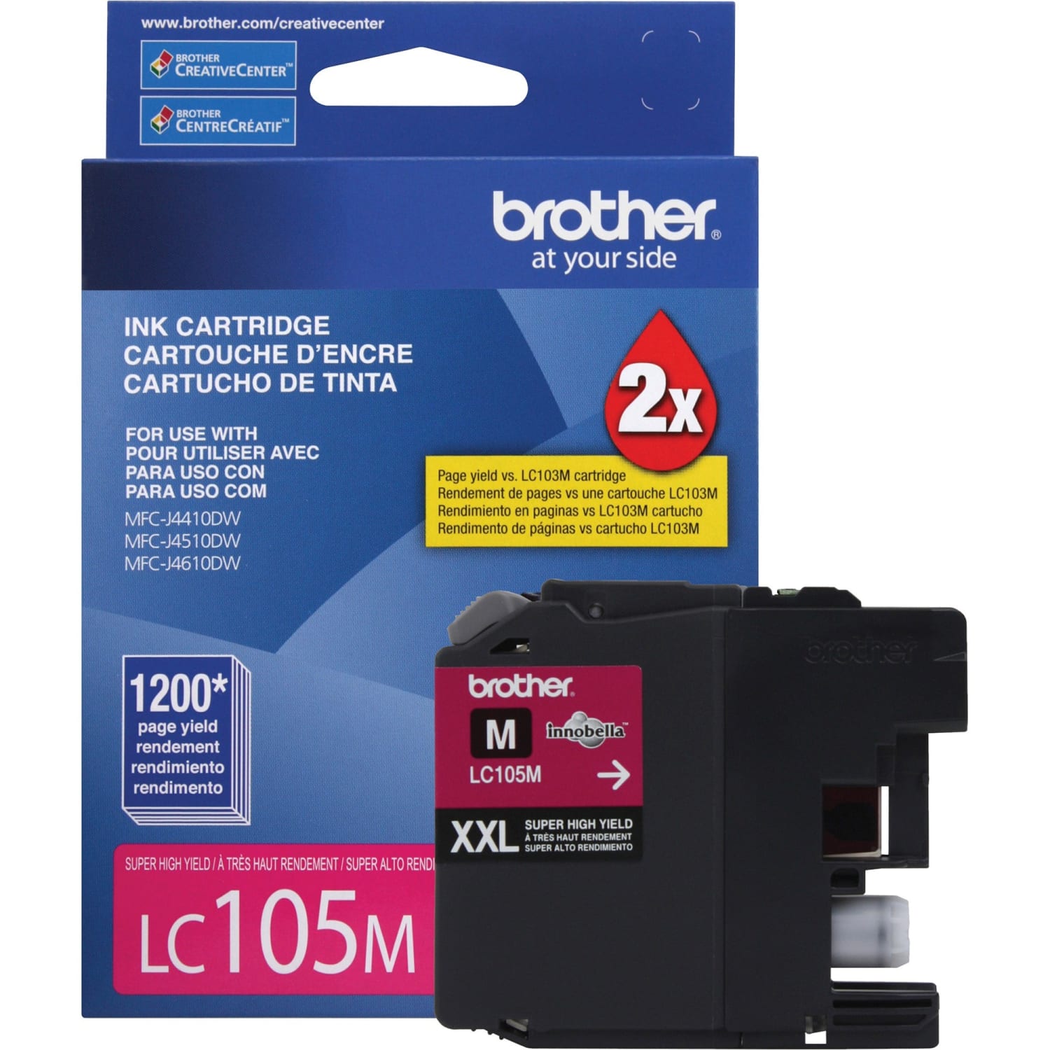 Brother LC105 Magenta High-Yield Ink Cartridge, LC105M - Image 3
