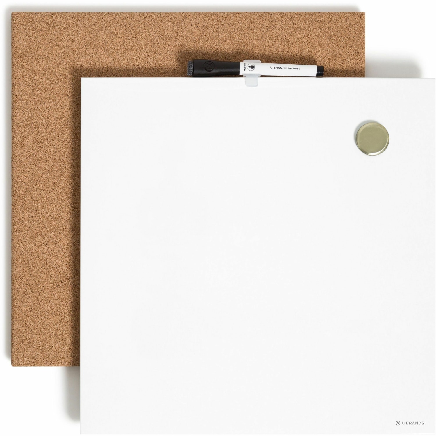 U Brands Tile Board Value Pack Frameless Dry-Erase Board & Corkboard - 2 / Pack - Image 3