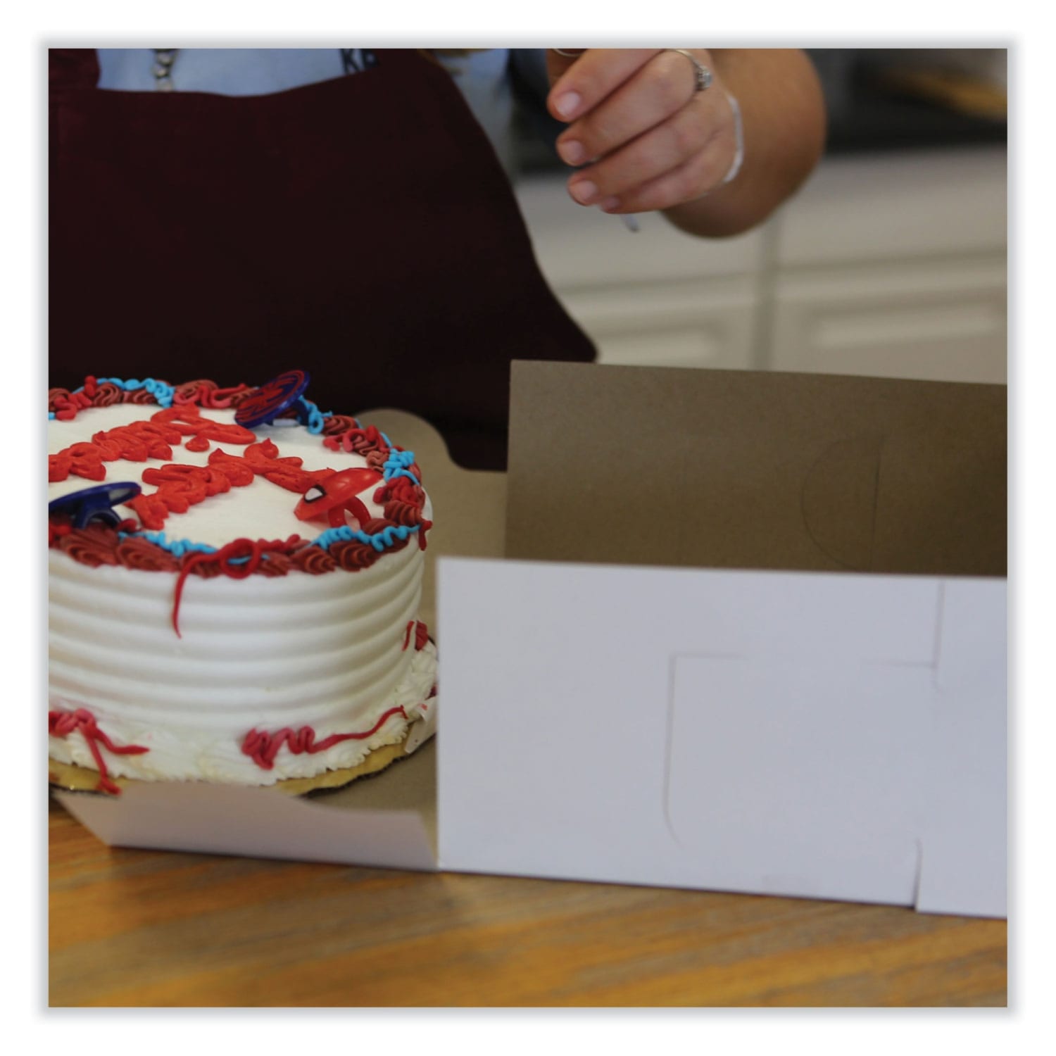 SCT Paper Bakery Boxes, 4inH x 7inW x 7inD, White, Carton Of 250 Boxes - Image 4