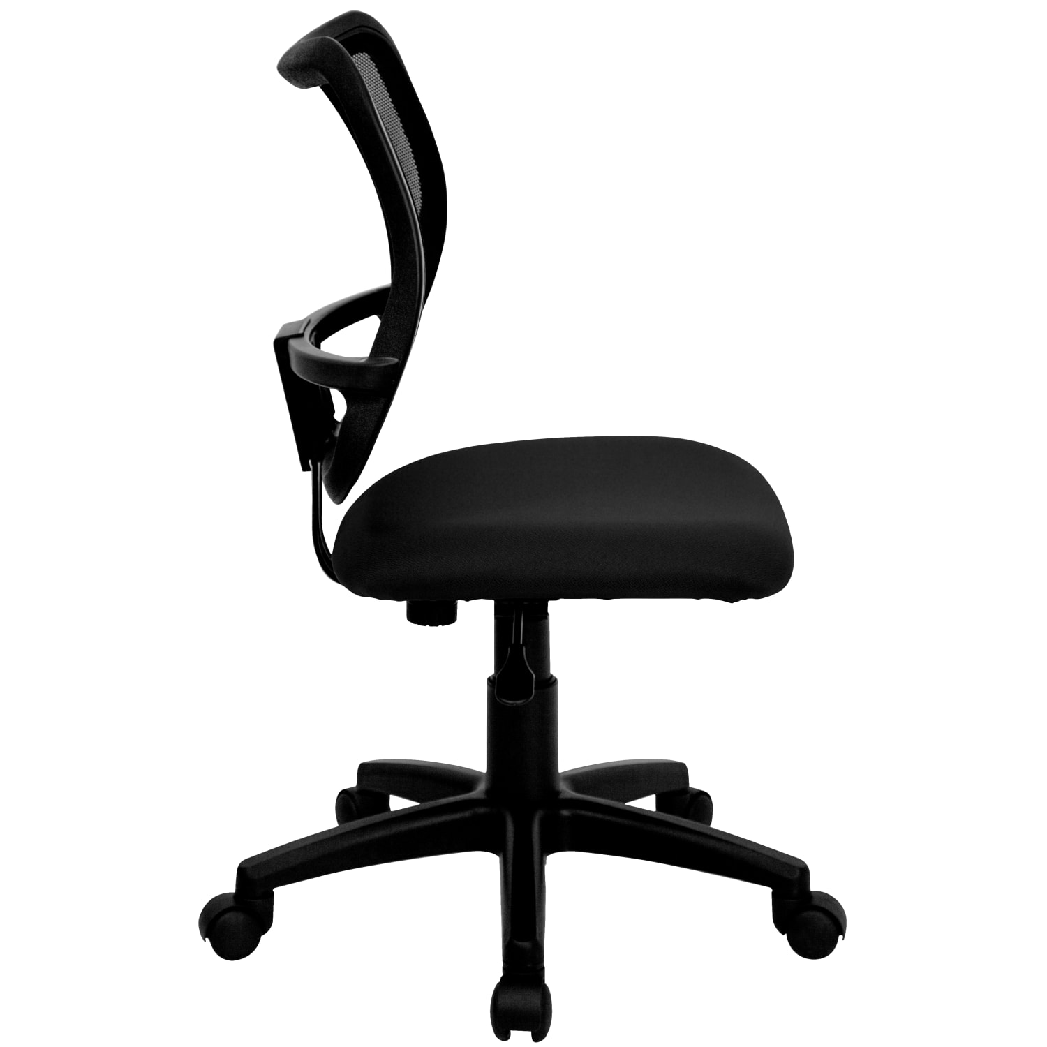 Flash Furniture Mesh Mid-Back Swivel Task Chair With Padded Fabric Seat, Black - Image 11