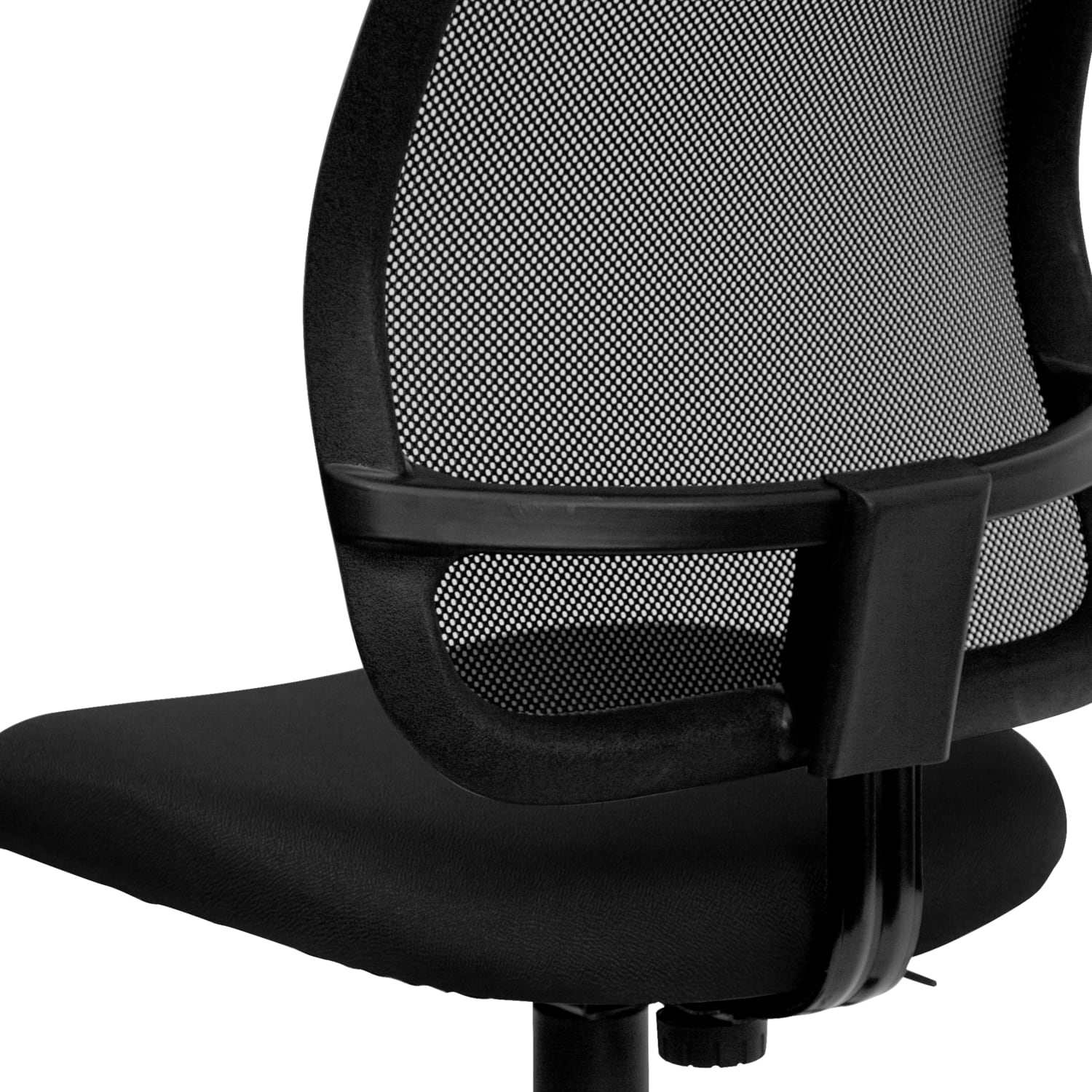 Flash Furniture Mesh Mid-Back Swivel Task Chair With Padded Fabric Seat, Black - Image 13