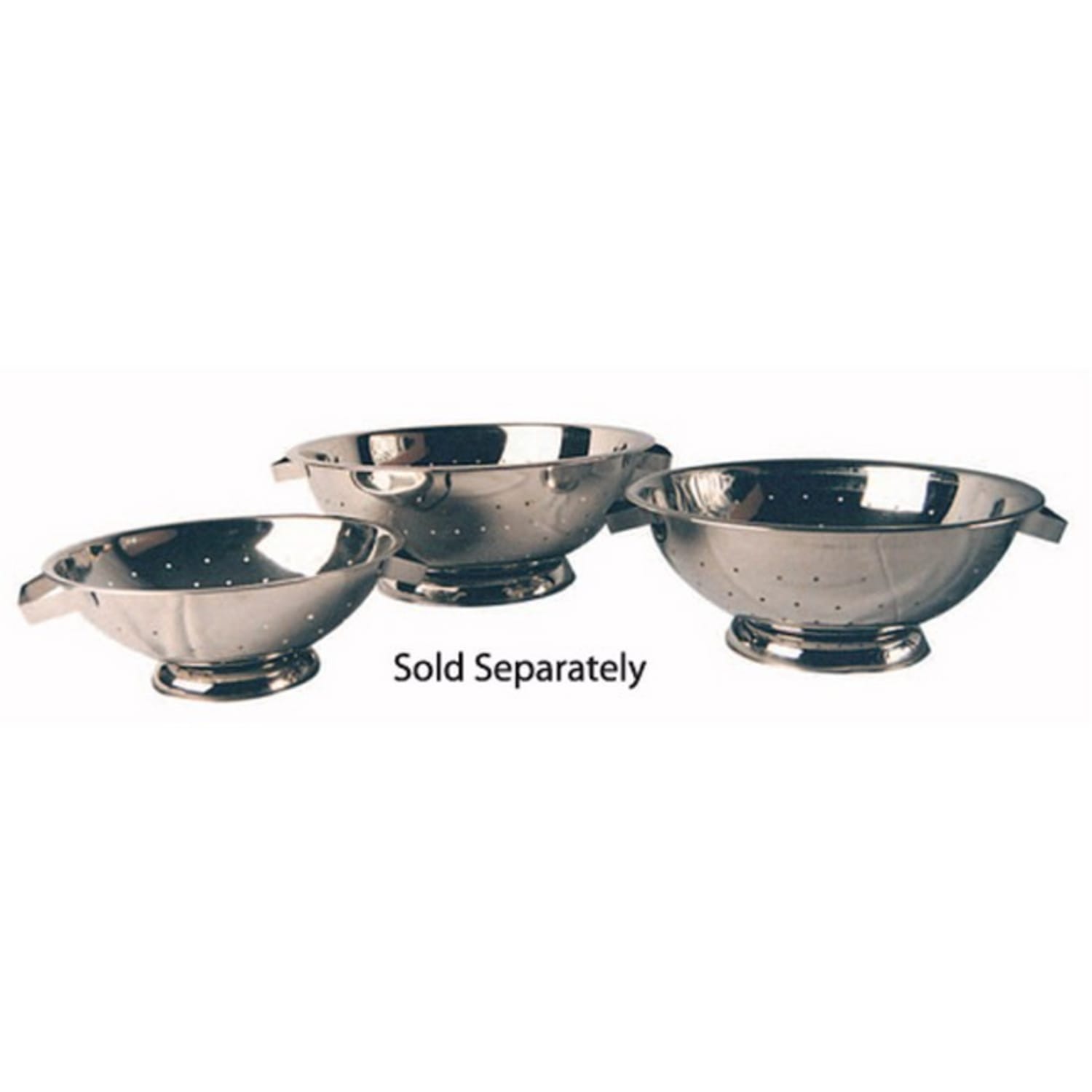 Winco Stainless-Steel Colander, 10in, Silver - Image 3
