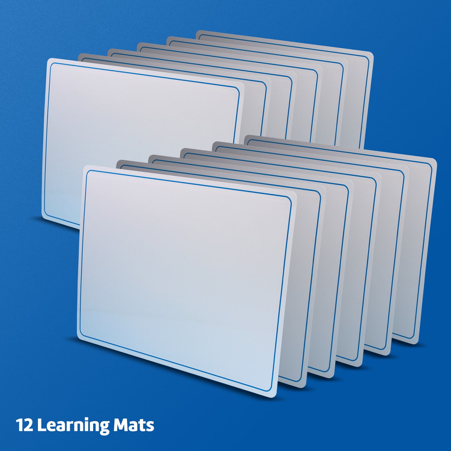 Flipside Products Magnetic Dry-Erase Learning Mats, 2-Sided Plain, 9in x 12in, Pack Of 12 Mats - Image 3