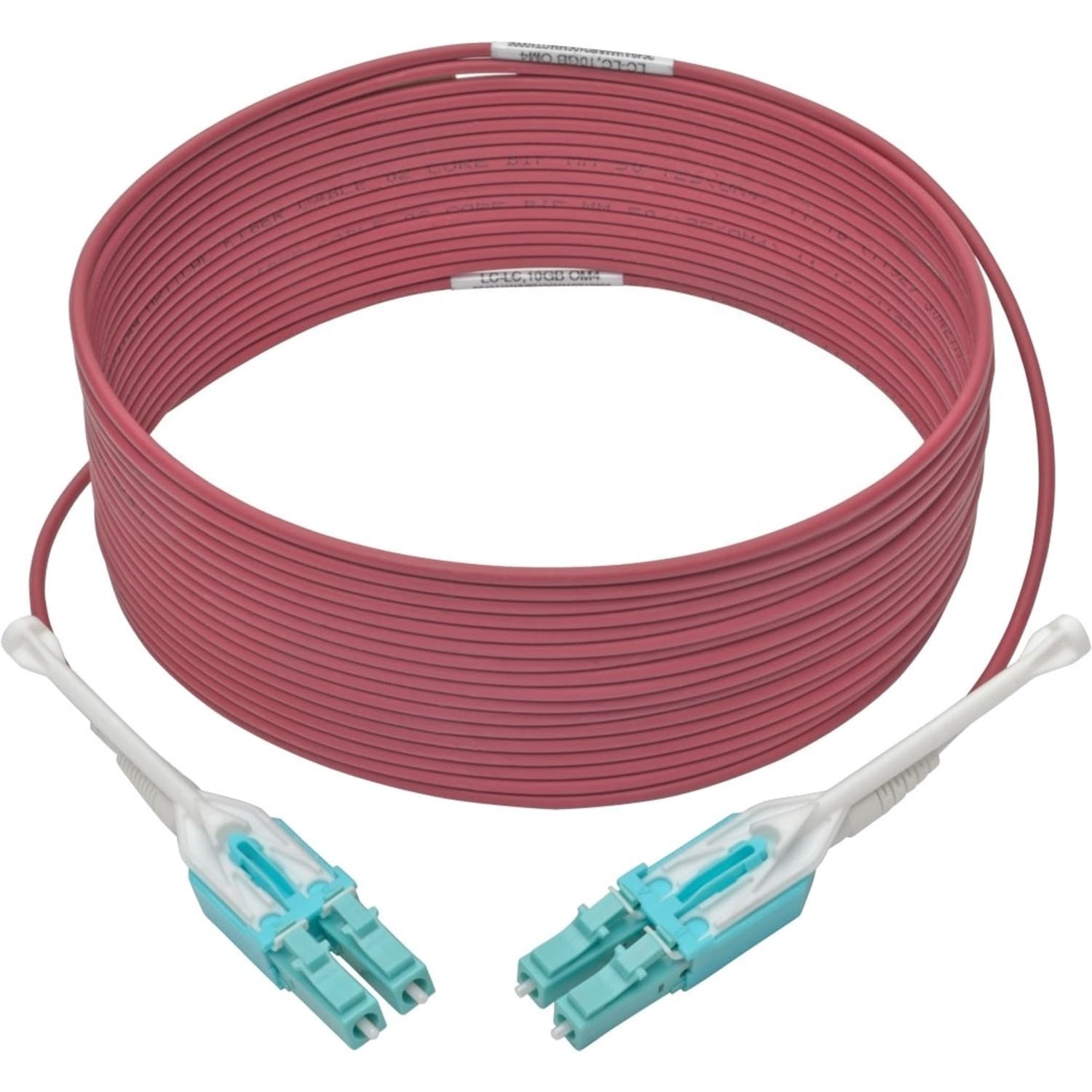 Eaton Tripp Lite Series 10G Duplex Multimode 50/125 OM4 LSZH Fiber Optic Cable (LC/LC), Push/Pull Tabs, Magenta, 7 m - Fiber Optic  - N82107MMGT - Image 3