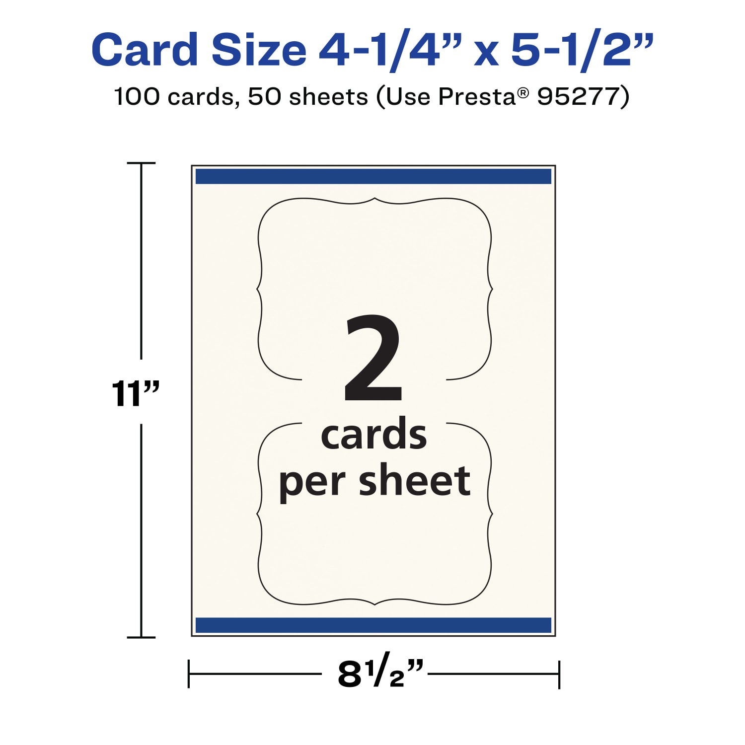 Avery Printable Postcards With Sure Feed Technology, 95277-MIC50, Rectangle Flourished Edge, 4.25in x 5.5in, Matte Ivory, Pack Of 100 - Image 6