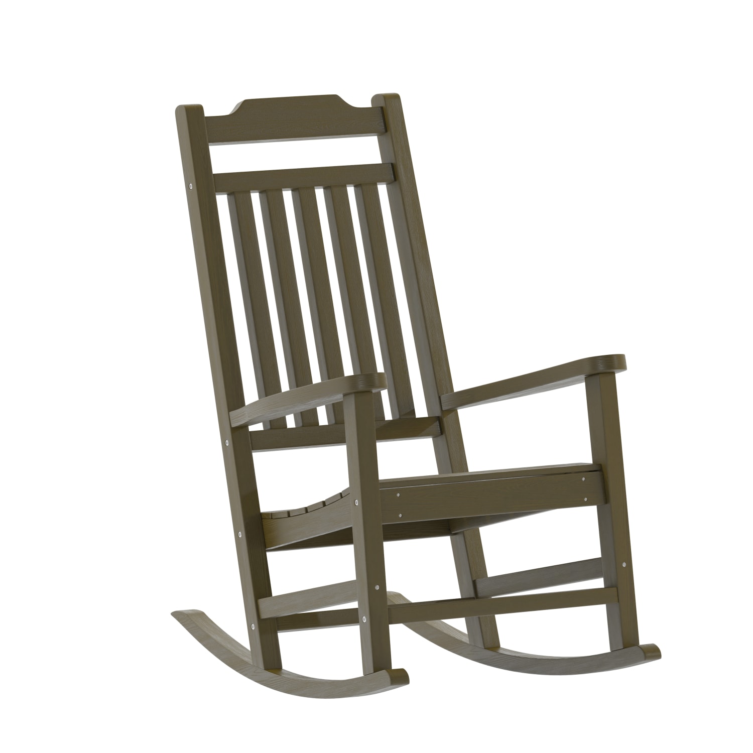 Flash Furniture Winston All-Weather Rocking Chair, Mahogany - Image 3
