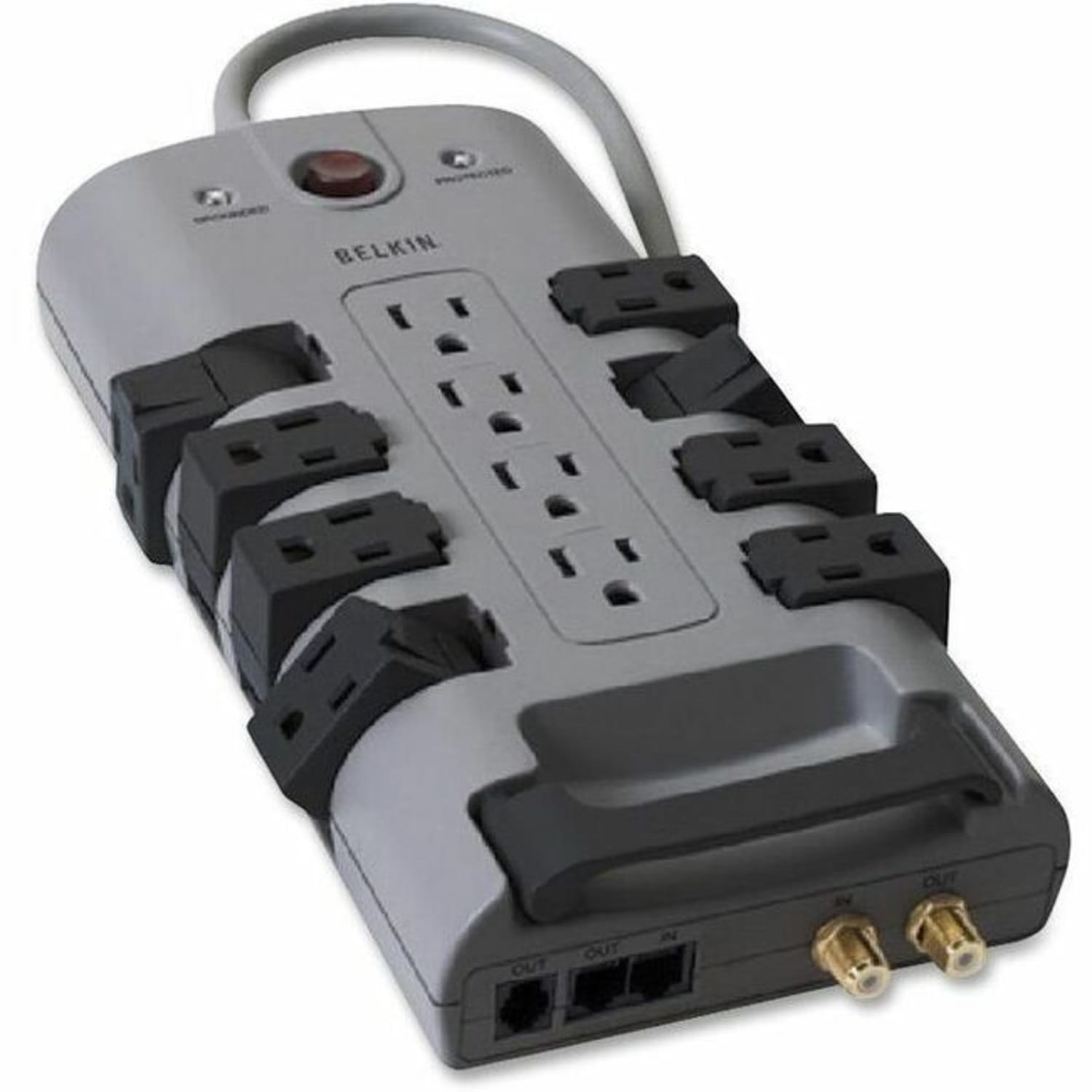 Belkin 12-Outlet Pivot Surge Protector, With Phone Line & Coaxial Protection - Image 3