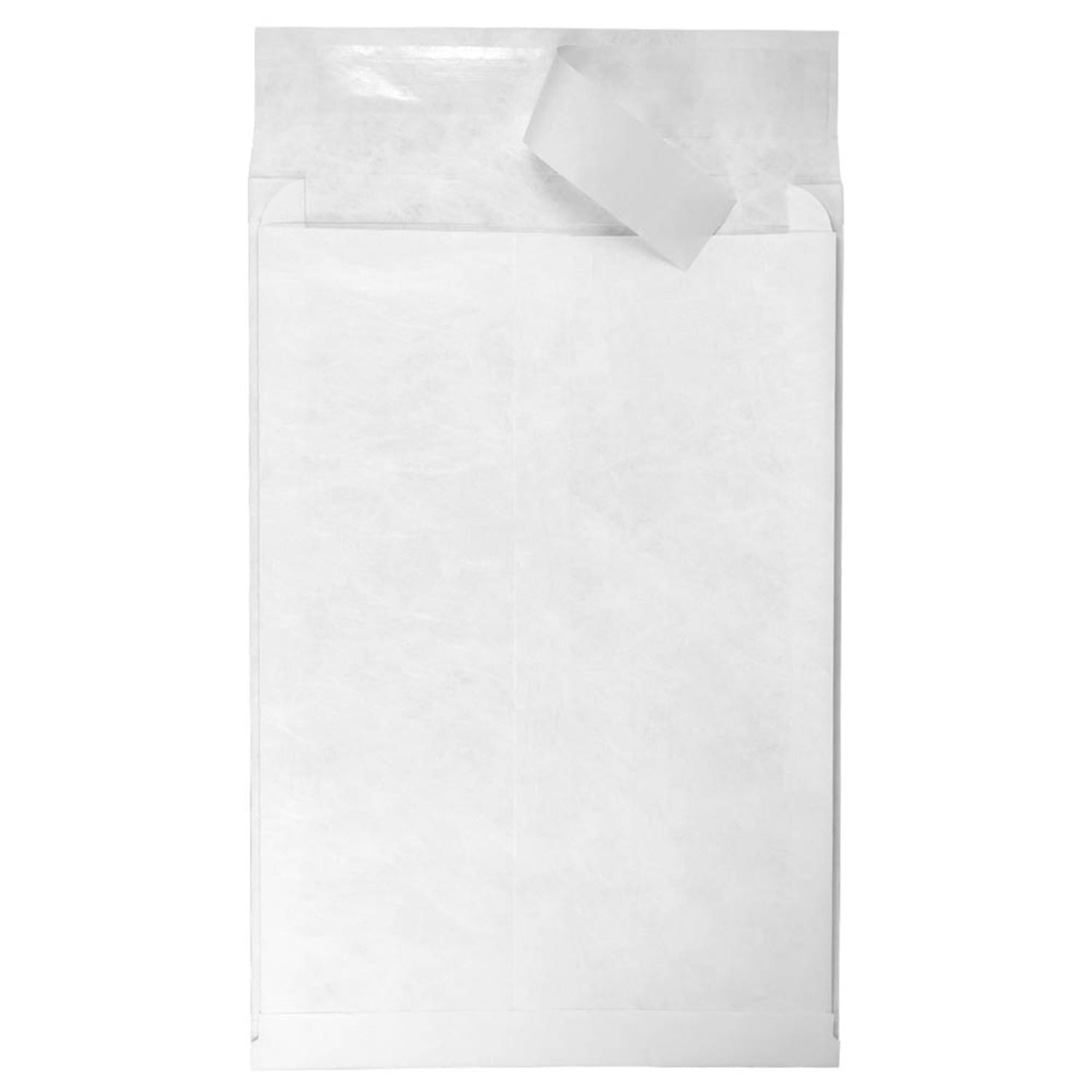 JAM Paper Tyvek Open-End Envelopes, 12in x 16in x 2in, Peel & Seal Closure, White, Pack Of 100 Envelopes - Image 3