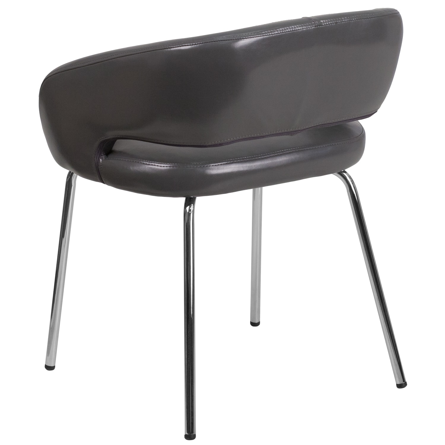 Flash Furniture Fusion Contemporary LeatherSoft Faux Leather Side Reception Chair, Gray - Image 8