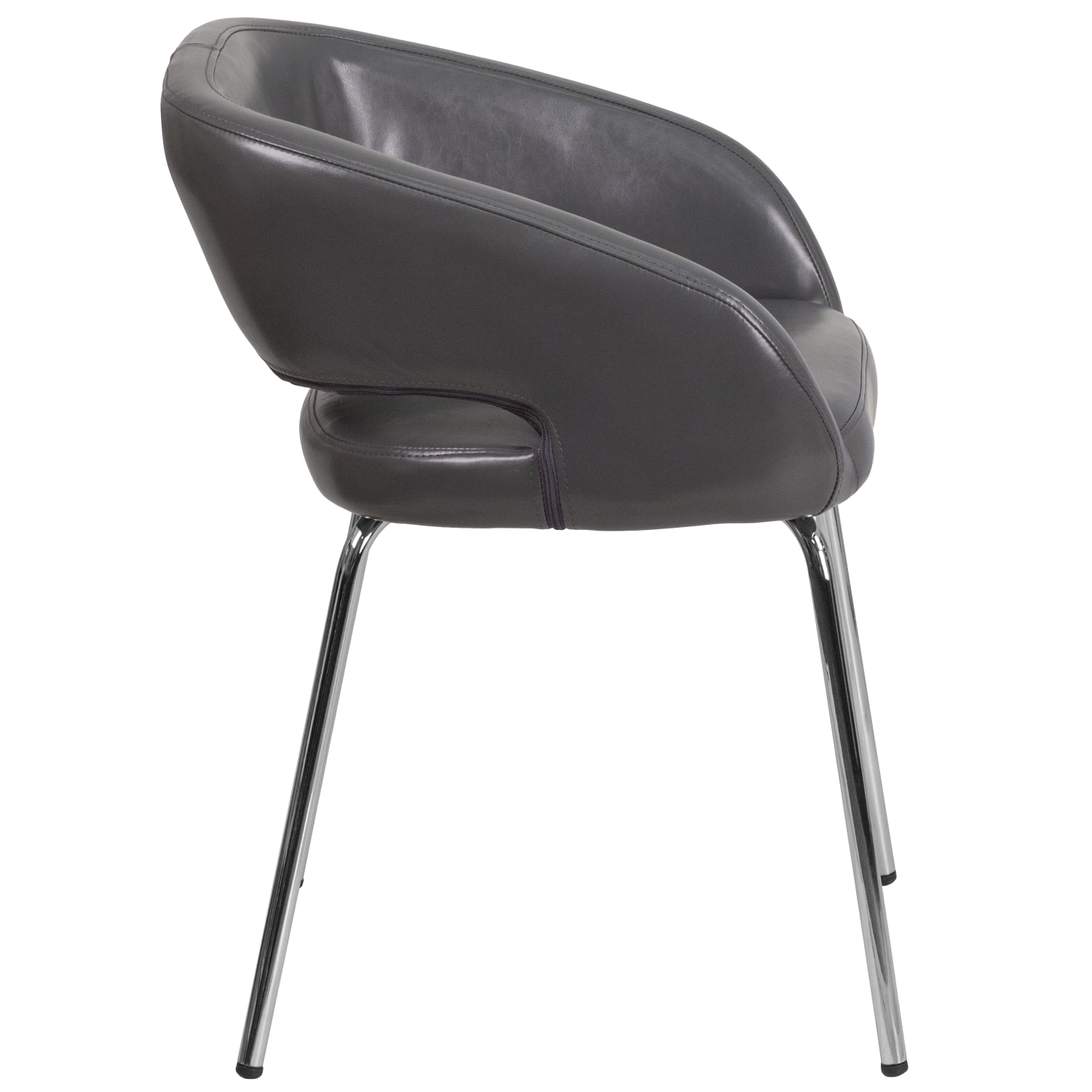 Flash Furniture Fusion Contemporary LeatherSoft Faux Leather Side Reception Chair, Gray - Image 10