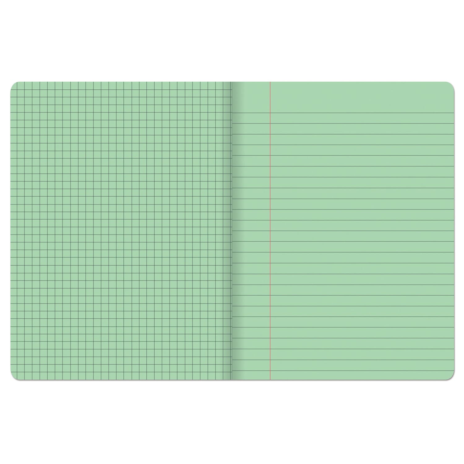 Pacon Dual Ruled Composition Books, 1/4in Grid And 3/8in (Wide) 9-3/4in x 7-1/2in, Green, 100 Sheets, Pack Of 6 Books - Image 4