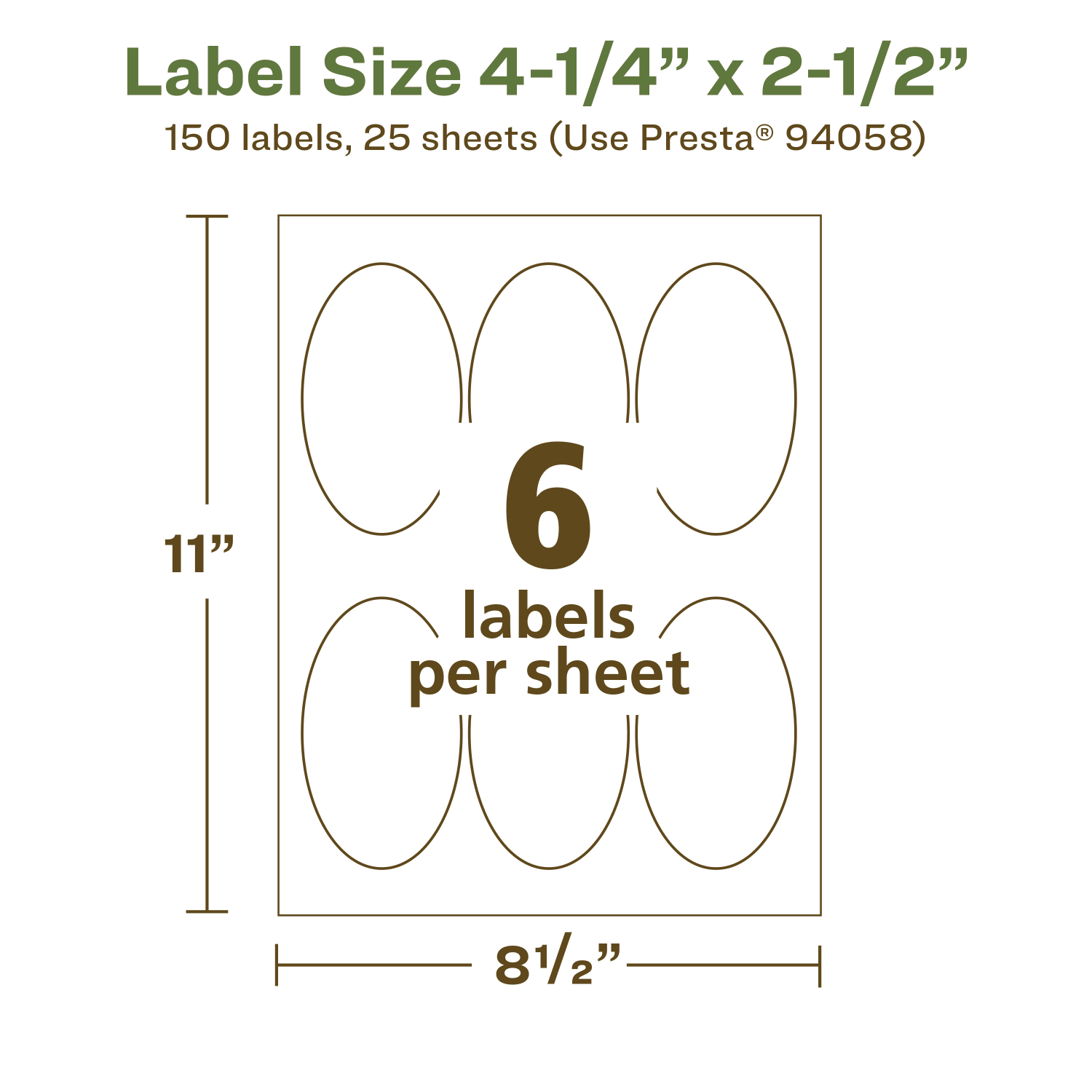 Avery Recycled Paper Labels, 94058-EWMP25, Oval, 4-1/4in x 2-1/2in, White, Pack Of 150 - Image 6