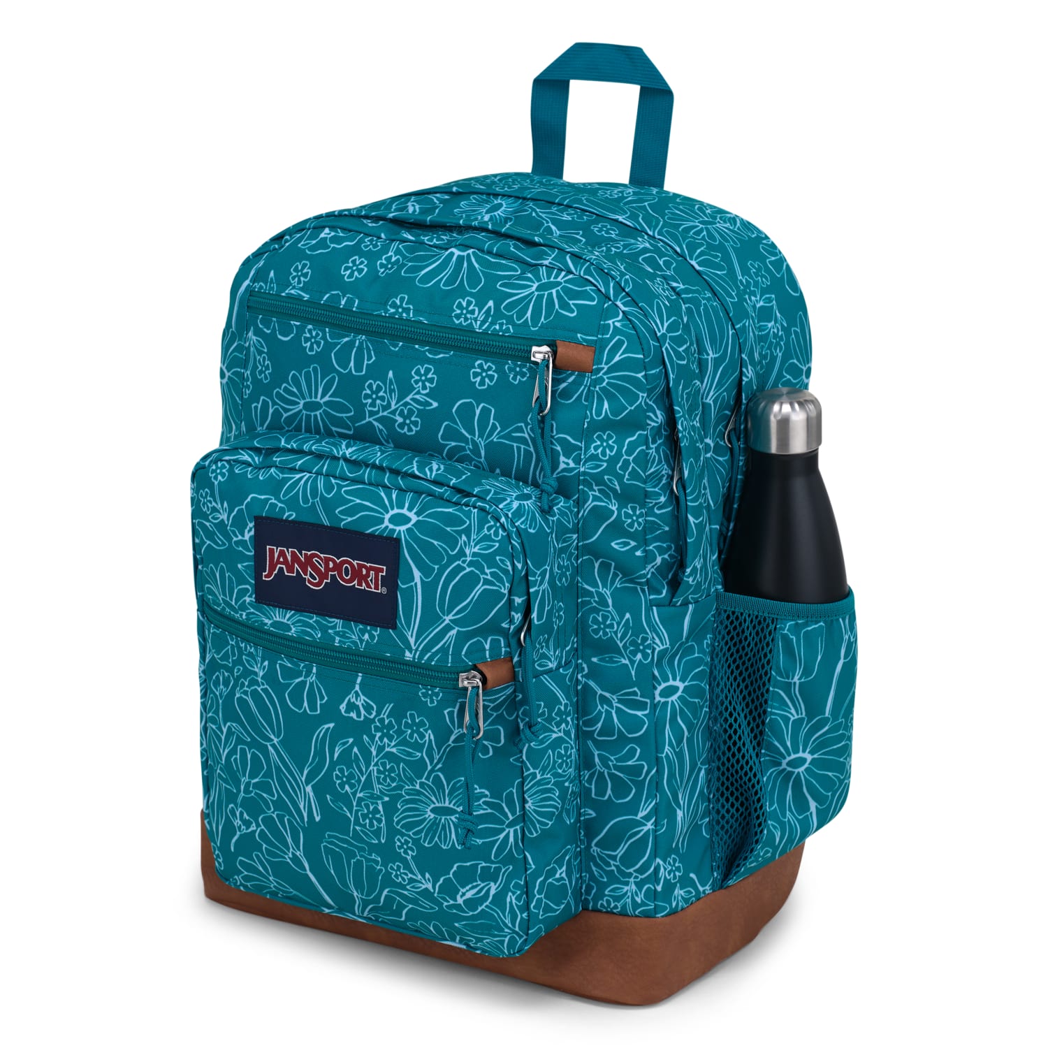 JanSport Cool Student Backpack With 15in Laptop Pocket, Delightful Daisies - Image 3