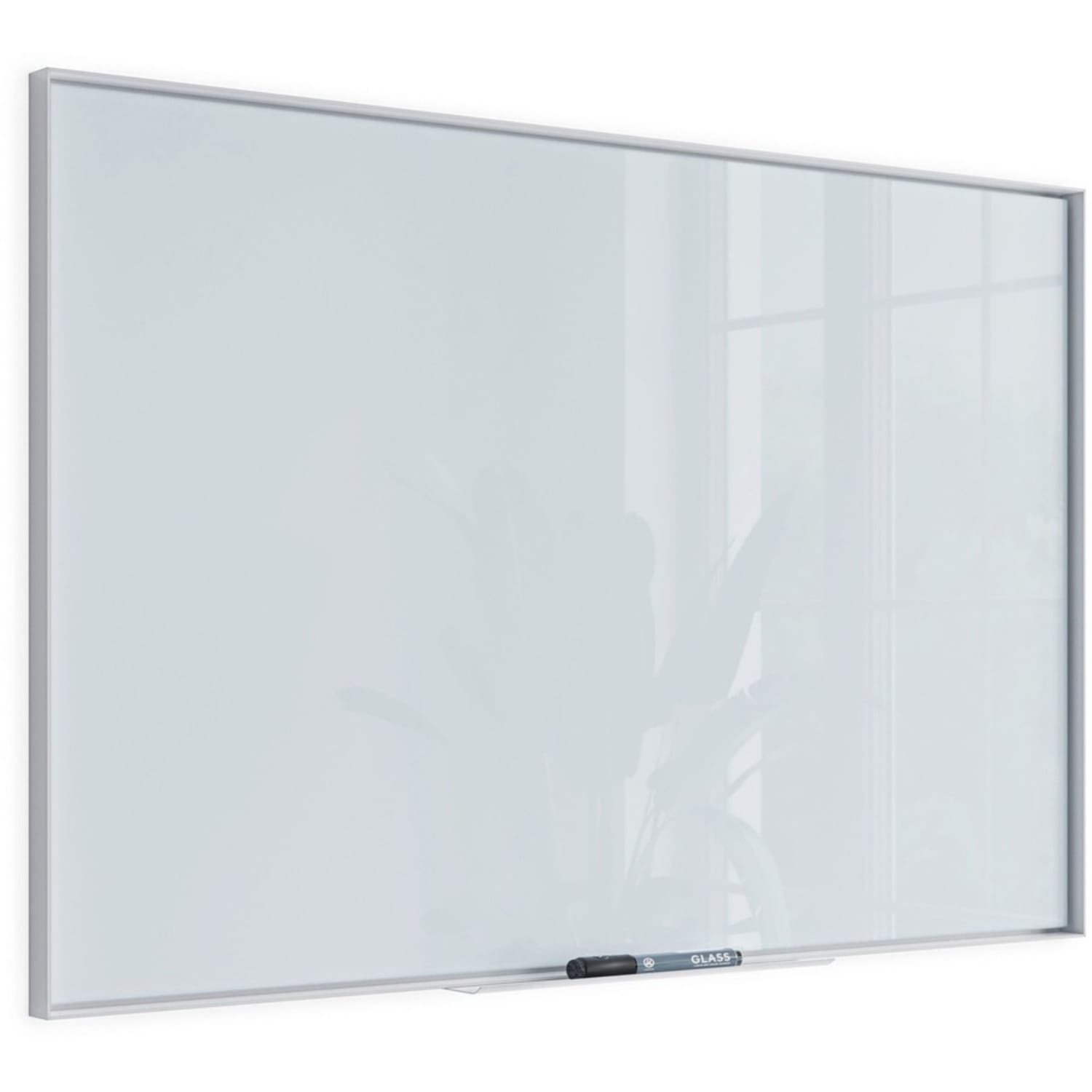 U Brands Glass Non-Magnetic Dry-Erase Board, 36in X 24in, White Frosted Surface, White Aluminum Frame, Actual Size 35in X 23in (2824U00-01) - Image 5