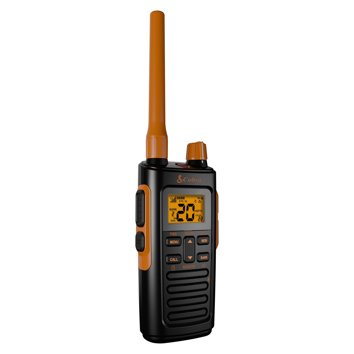 Cobra TrailBlazer 450 GMRS 2-Way Radio, Black/Orange, 2-Pack - Image 6
